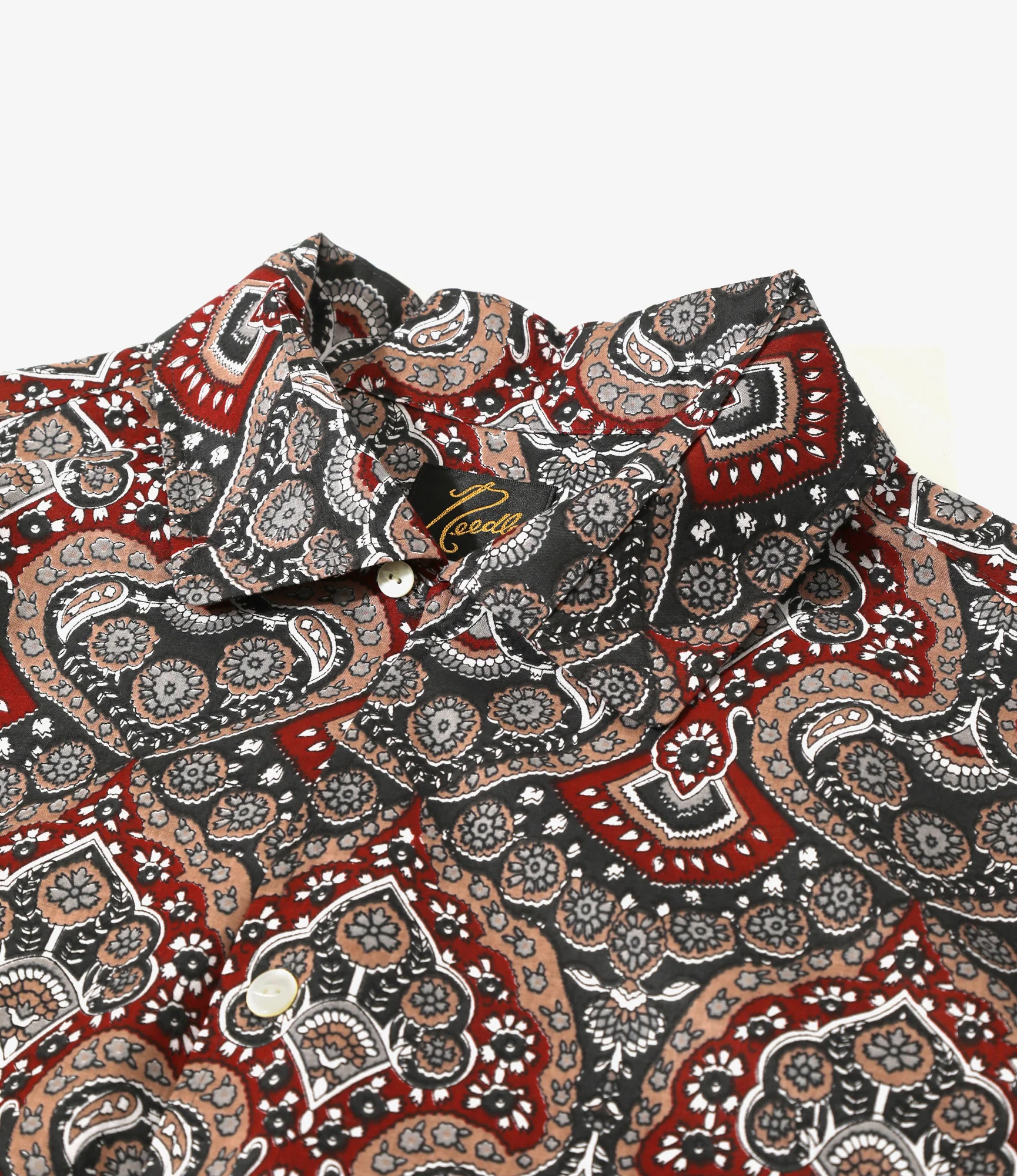 Italian Collar Shirt - Arabesque- Printed Cotton Lawn - Image 3
