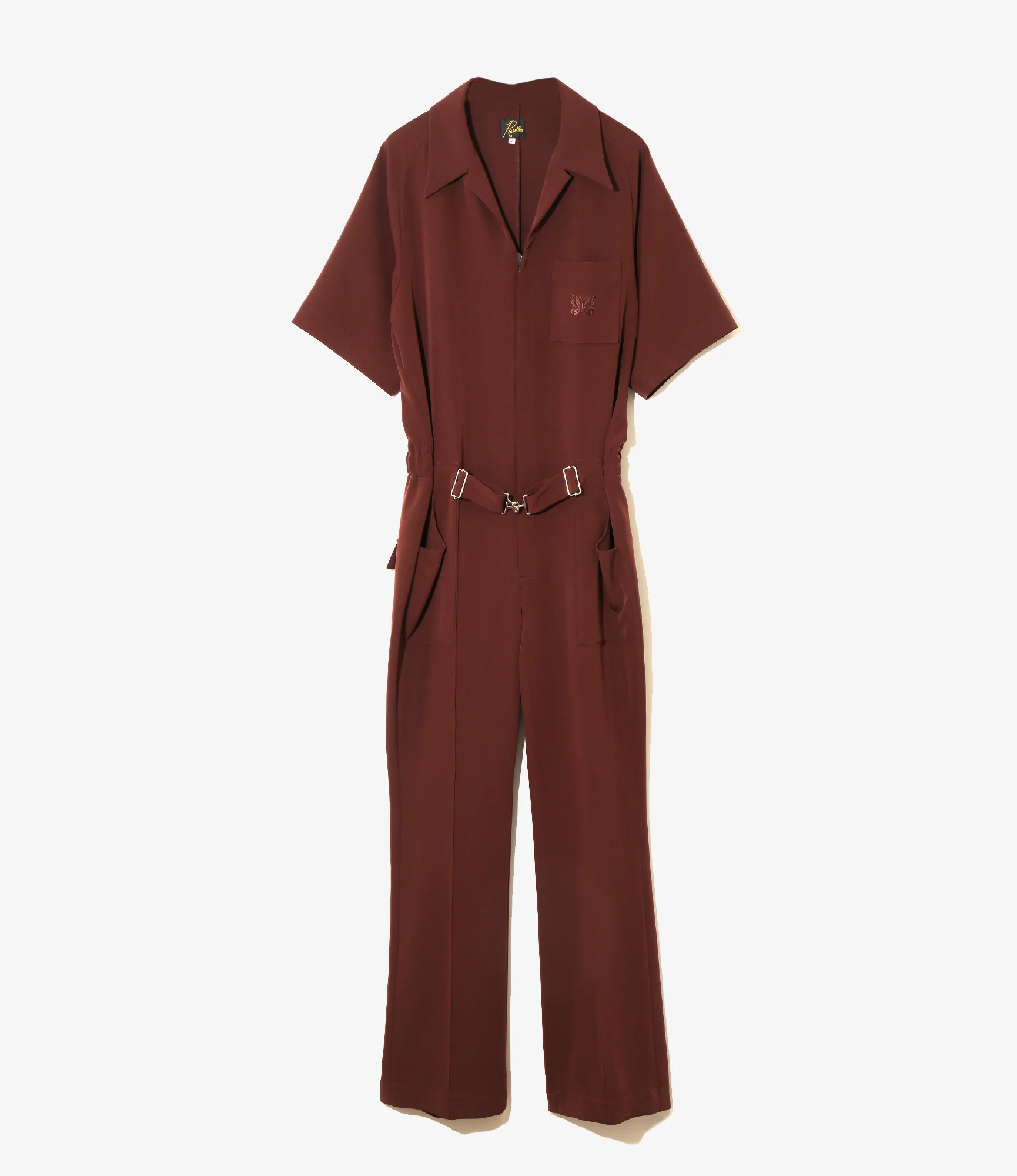 Jumpsuit - Brown - Poly Light Double Cloth