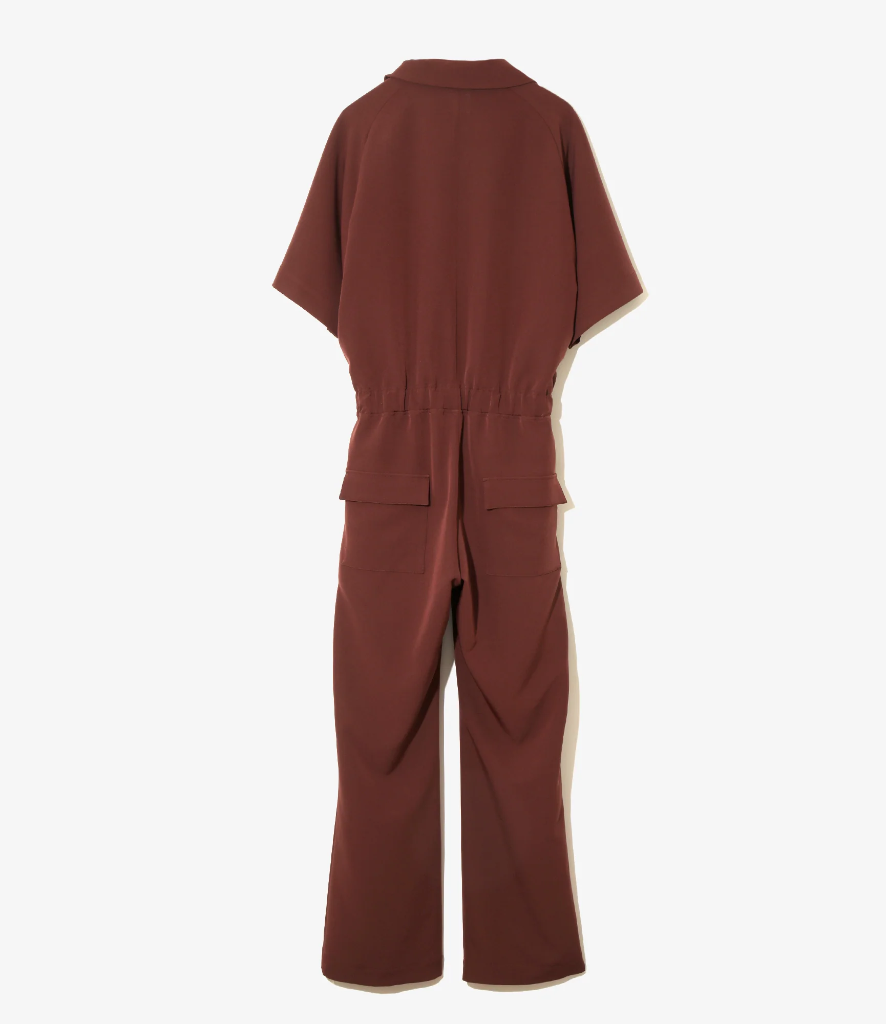 Jumpsuit - Brown - Poly Light Double Cloth - Image 5