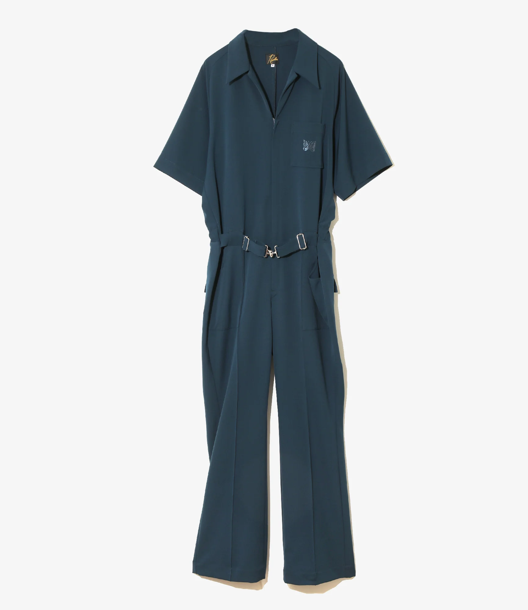 Jumpsuit - Navy - Poly Light Double Cloth