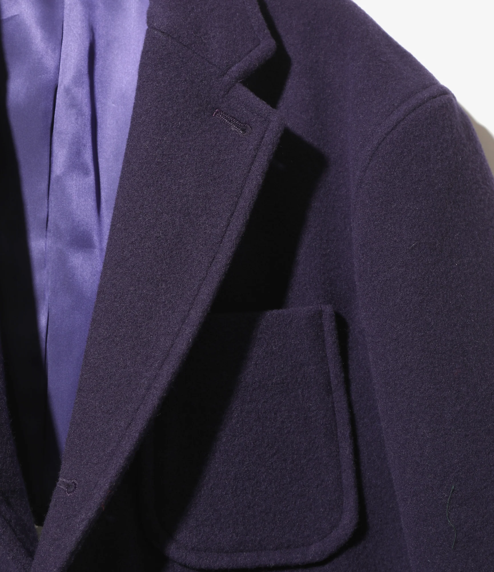 MB Single Blazer - Eggplant - Wool Moleskin - Image 2