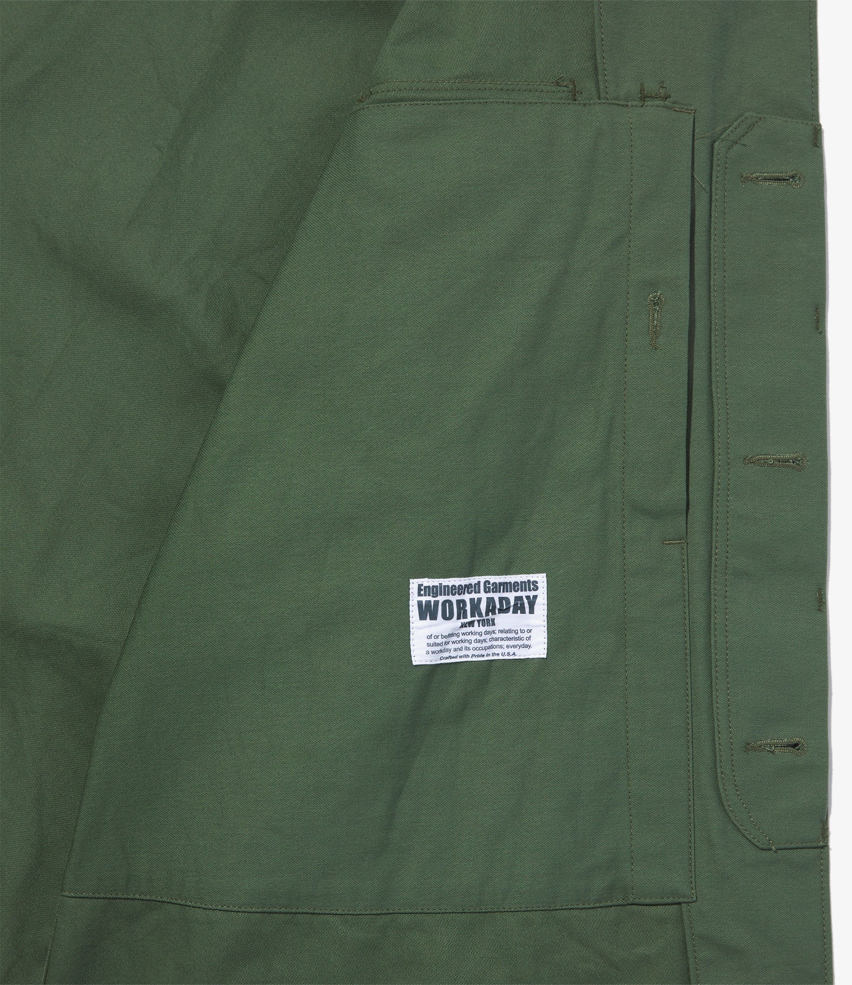 MC Jacket - Olive Cotton Reverse Sateen - Image 3