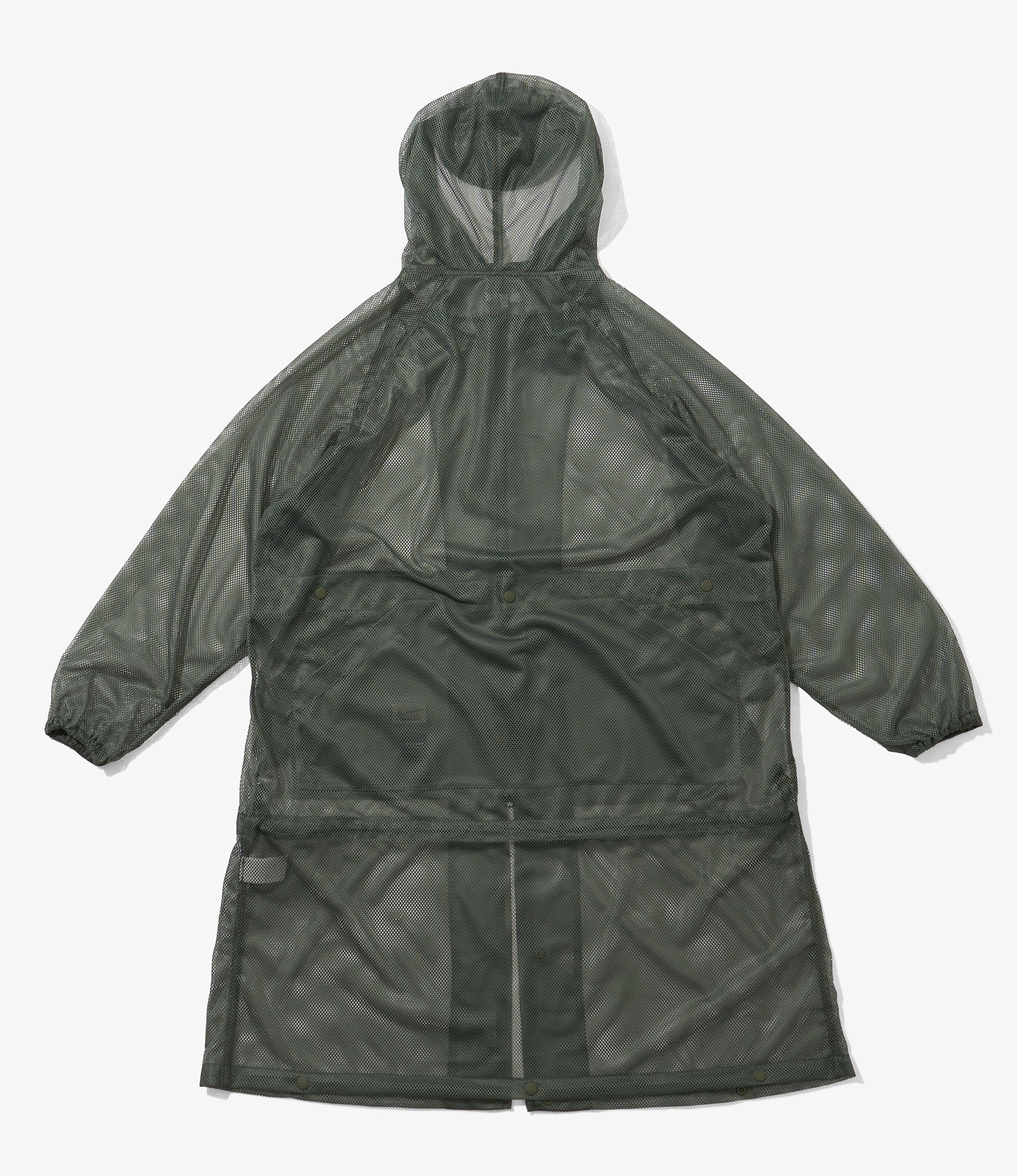 Mesh Parka for NNY x Blue in Green - Olive Polyester Mesh - Image 4