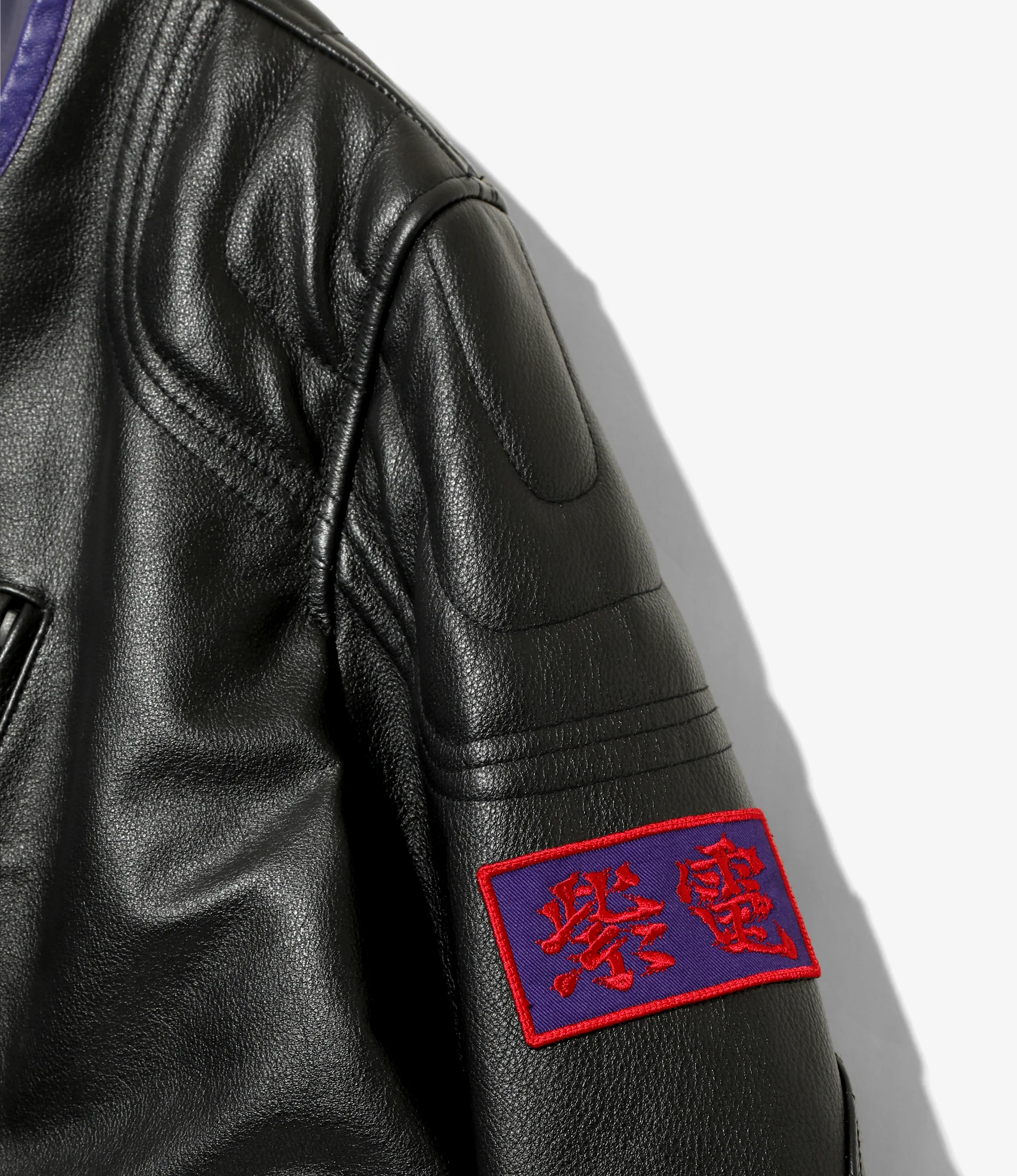 Motor Cycle Jacket - Black - Cowhide Leather - Image 4