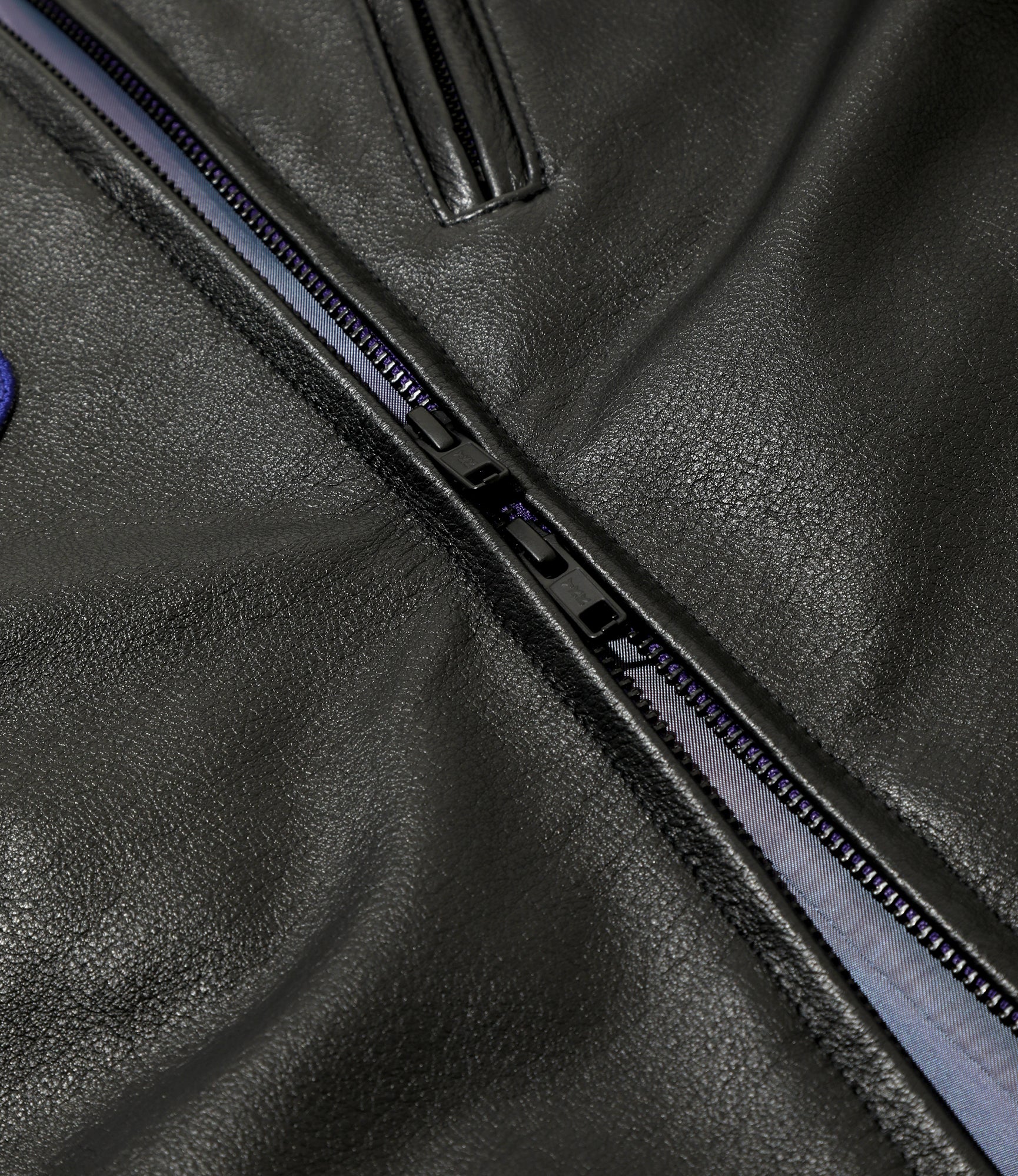 Motor Cycle Jacket - Black - Cowhide Leather - Image 5