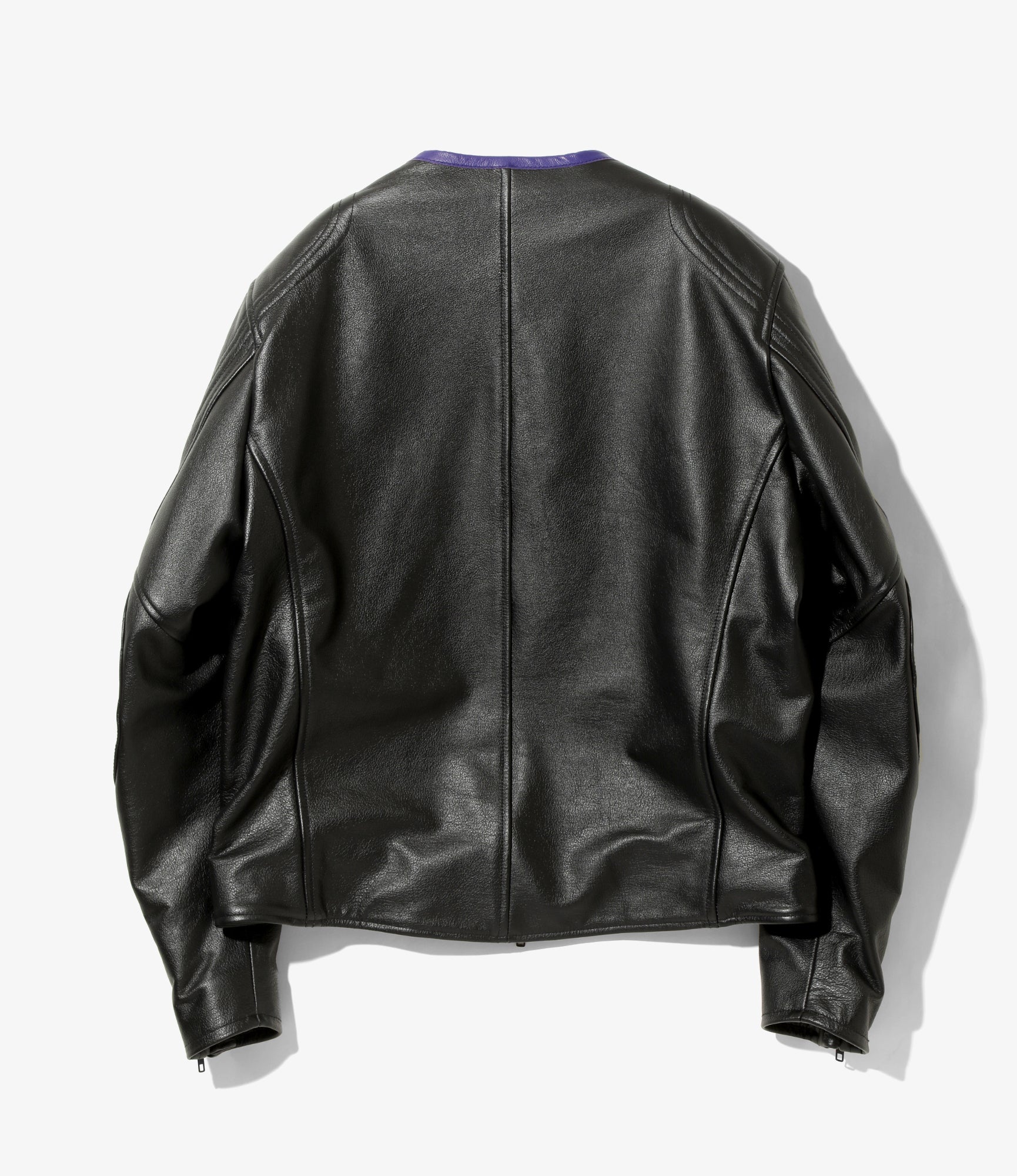 Motor Cycle Jacket - Black - Cowhide Leather - Image 6