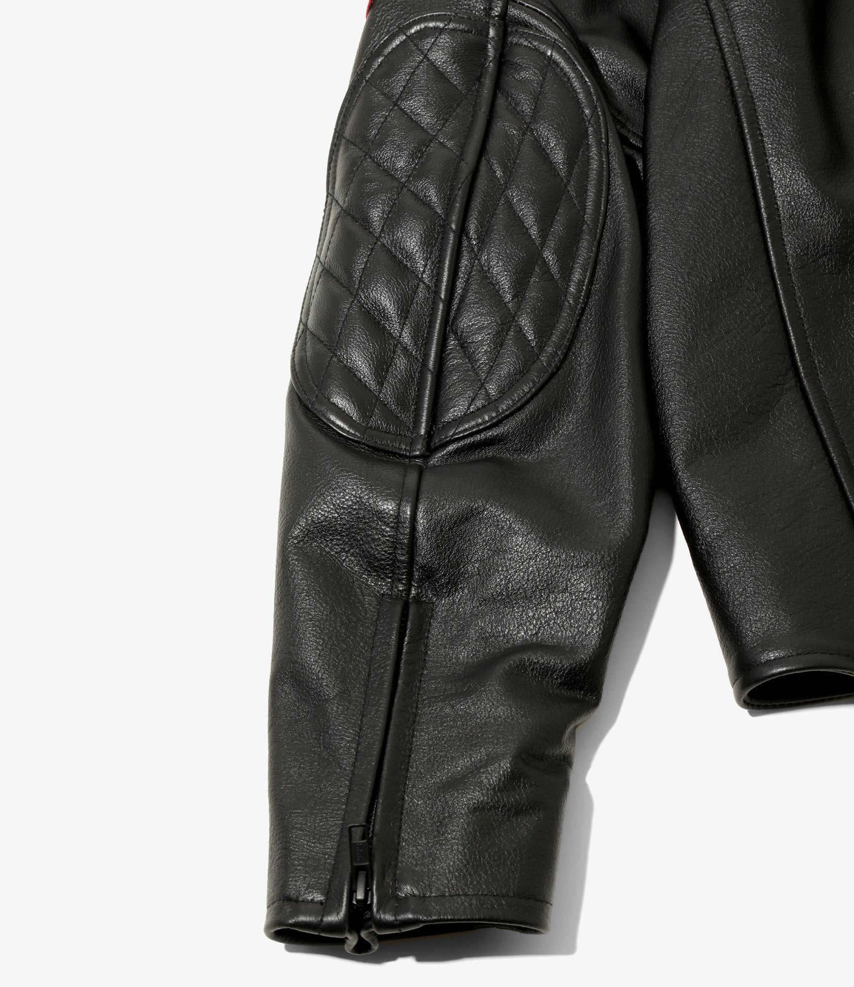 Motor Cycle Jacket - Black - Cowhide Leather - Image 7