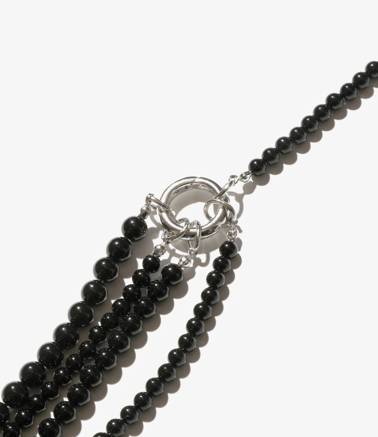 Multi Long Necklace - Black Beads - Black - Image 2