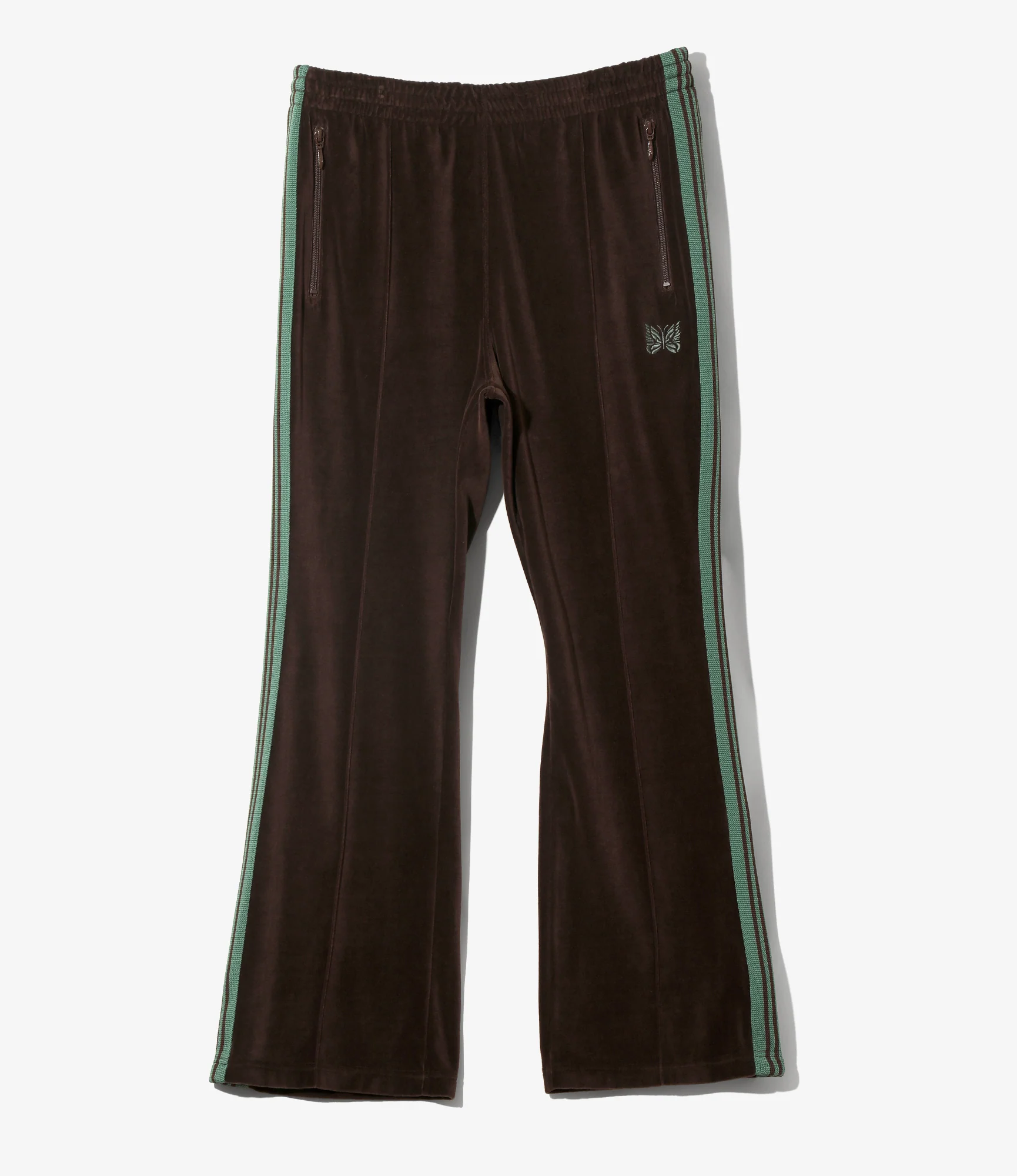Boot-Cut Track Pant - Brown - C/PE Velour