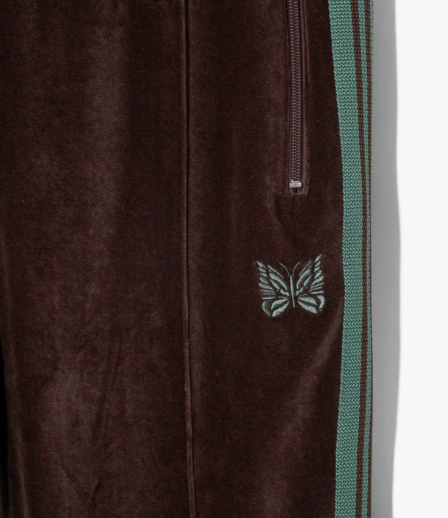 Boot-Cut Track Pant - Brown - C/PE Velour - Image 2