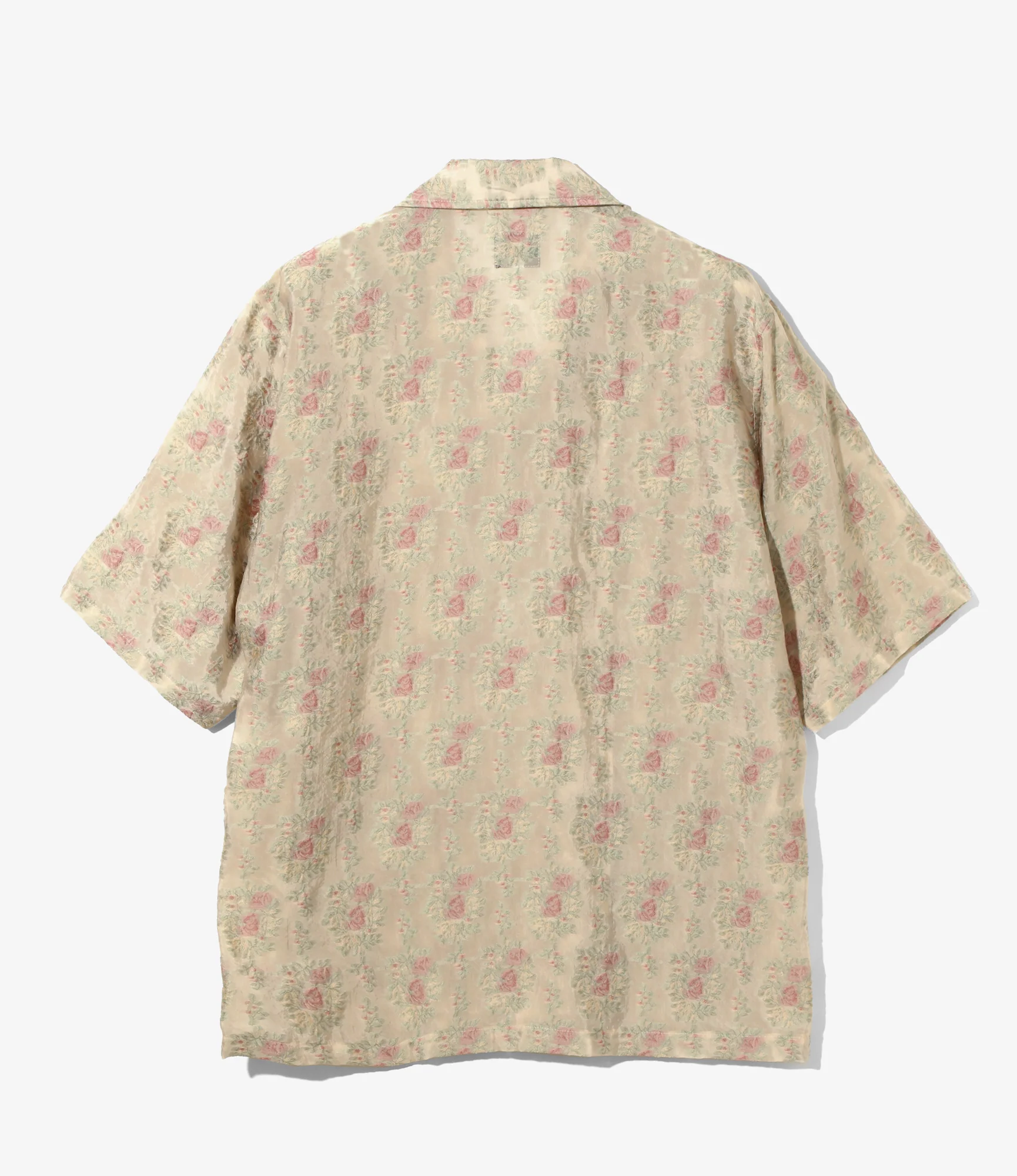 Cabana Shirt - Beige - Floral Cut Jacquard - Image 4