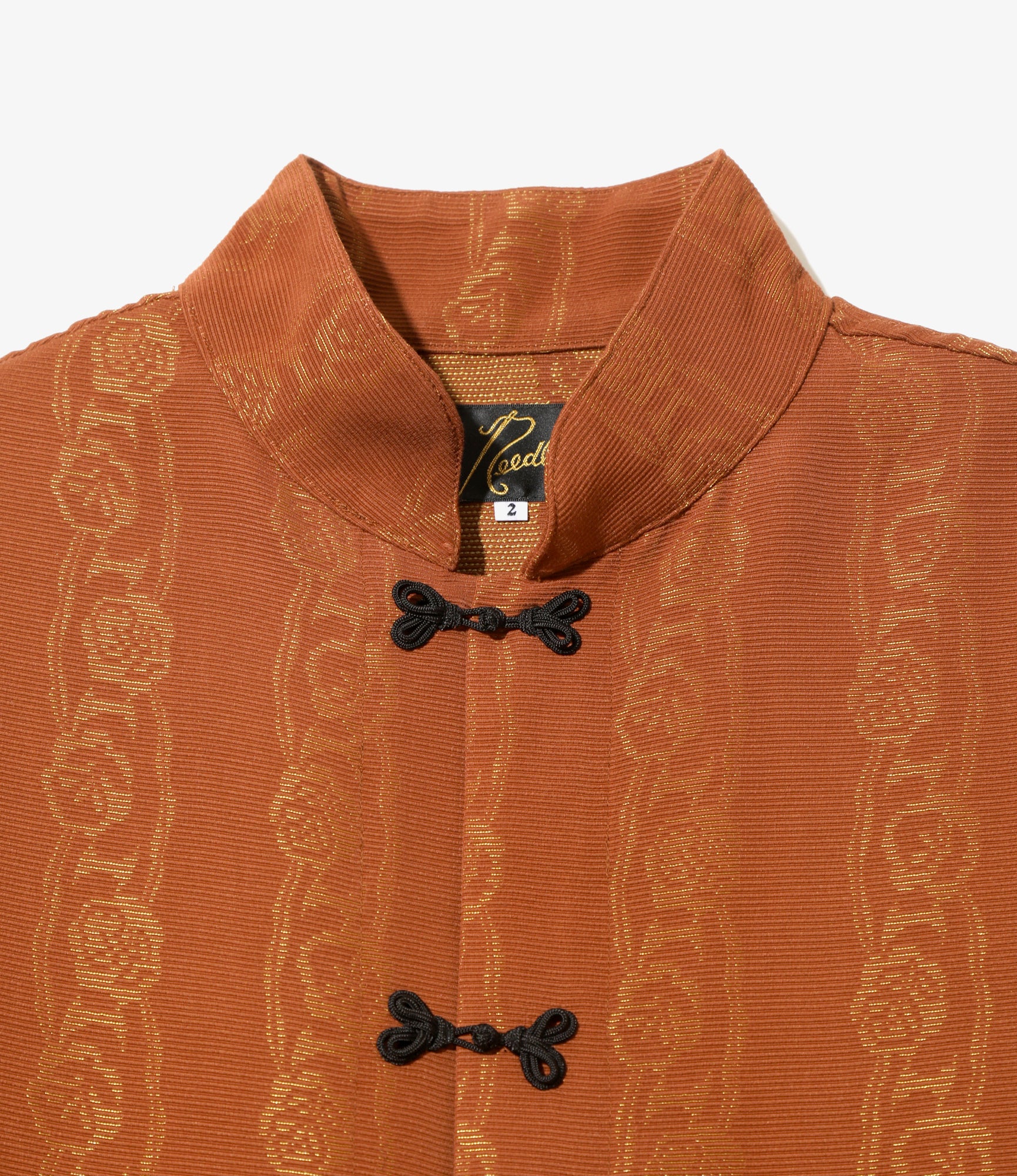 China Shirt - Rust - Abstract Jacquard - Image 2