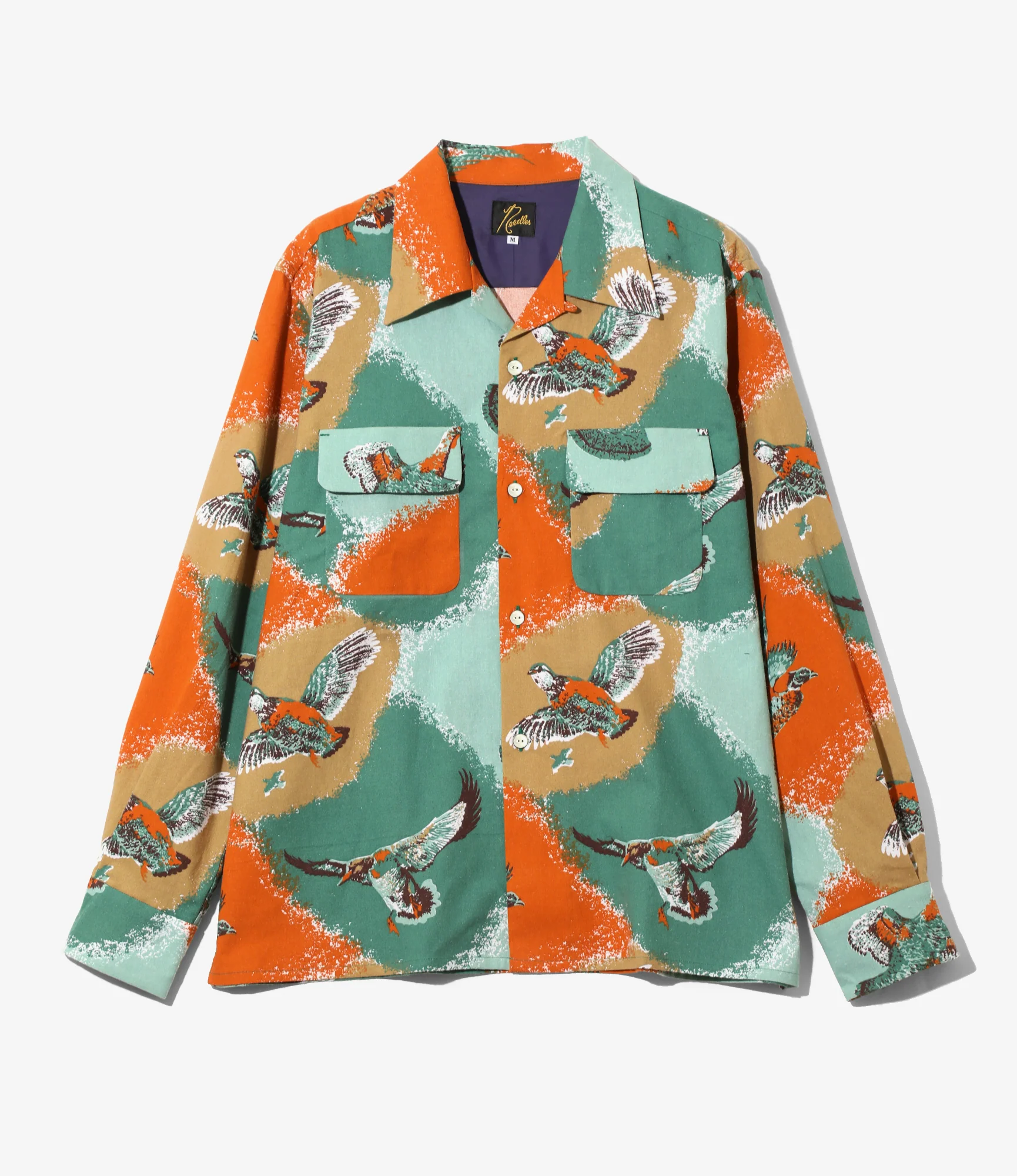 Classic Shirt - Orange - Printed Flannel / Bird