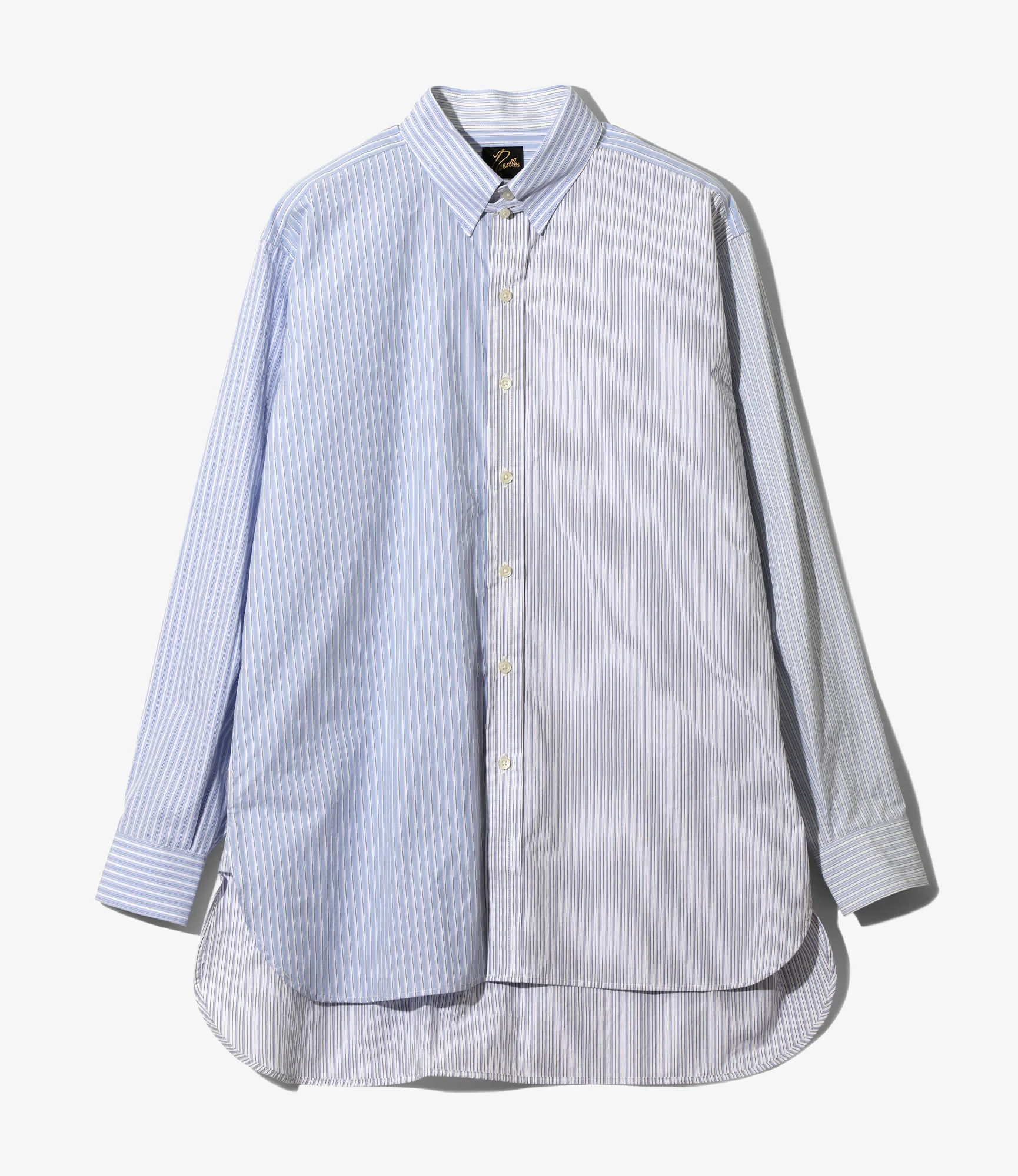 Combo Tab Collar Shirt - Combo - Cotton Typewriter Stripe