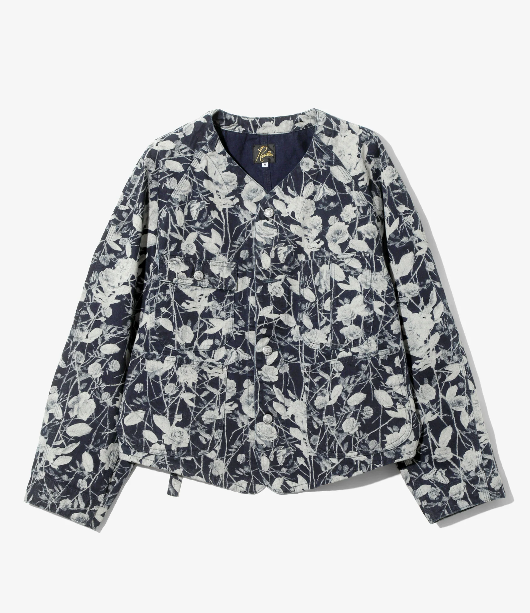 Engineer Jacket - Indigo - 10oz Denim / Rose Printed