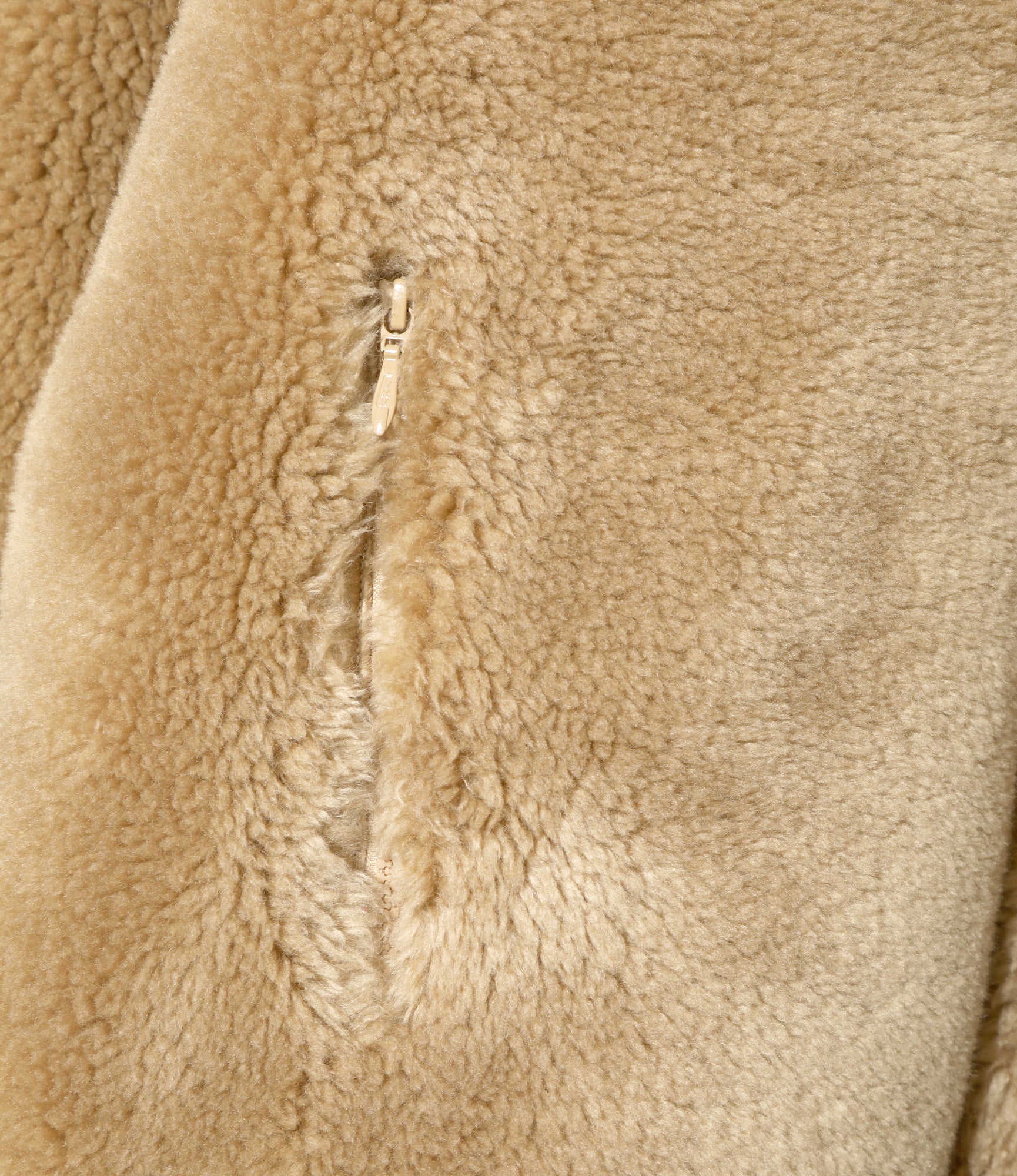 Faux Fur Jacket - Beige - Acrylic Pile - Image 4