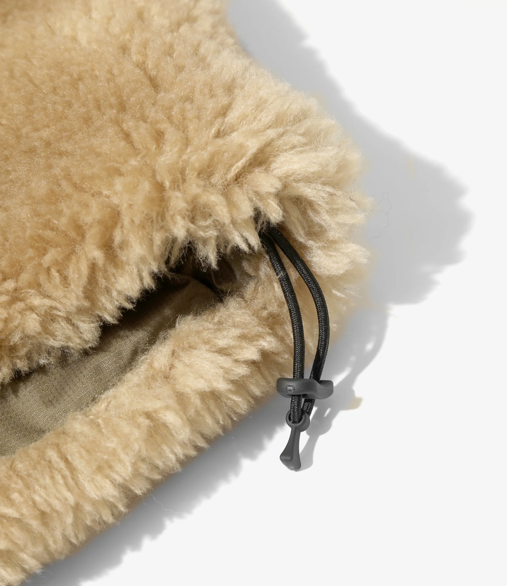 Faux Fur Jacket - Beige - Acrylic Pile - Image 5