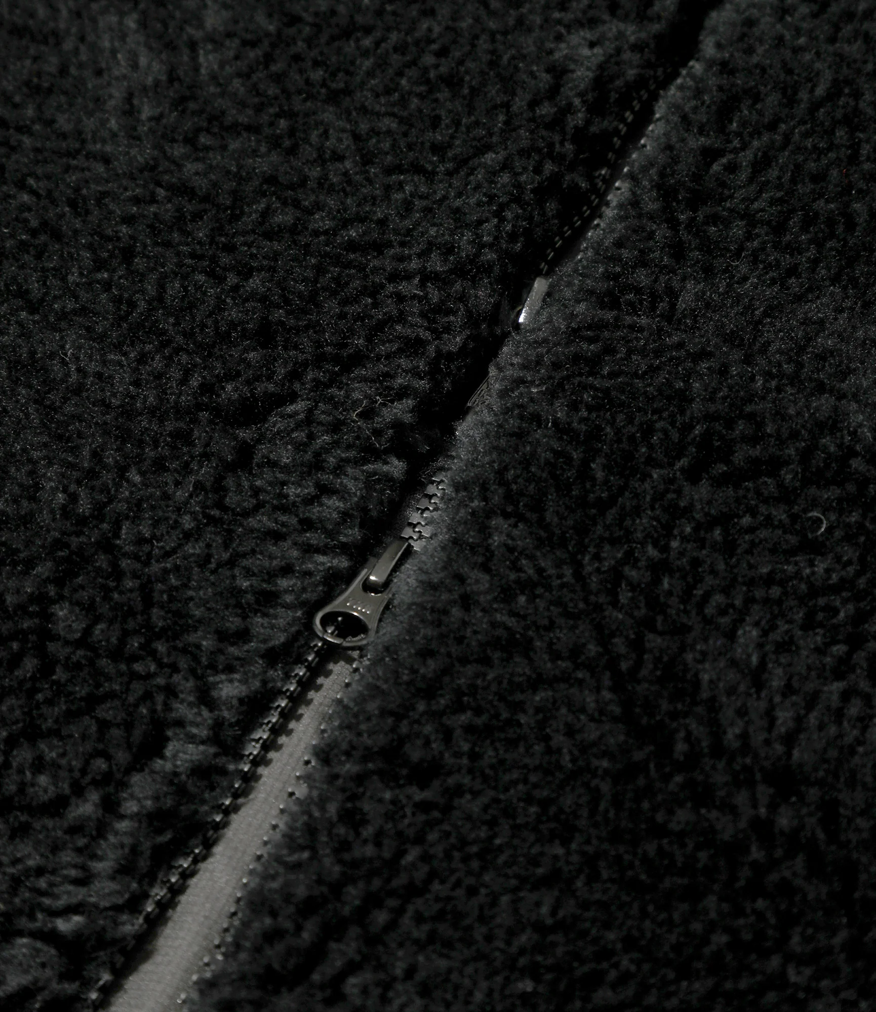 Faux Fur Jacket - Black - Acrylic Pile - Image 2