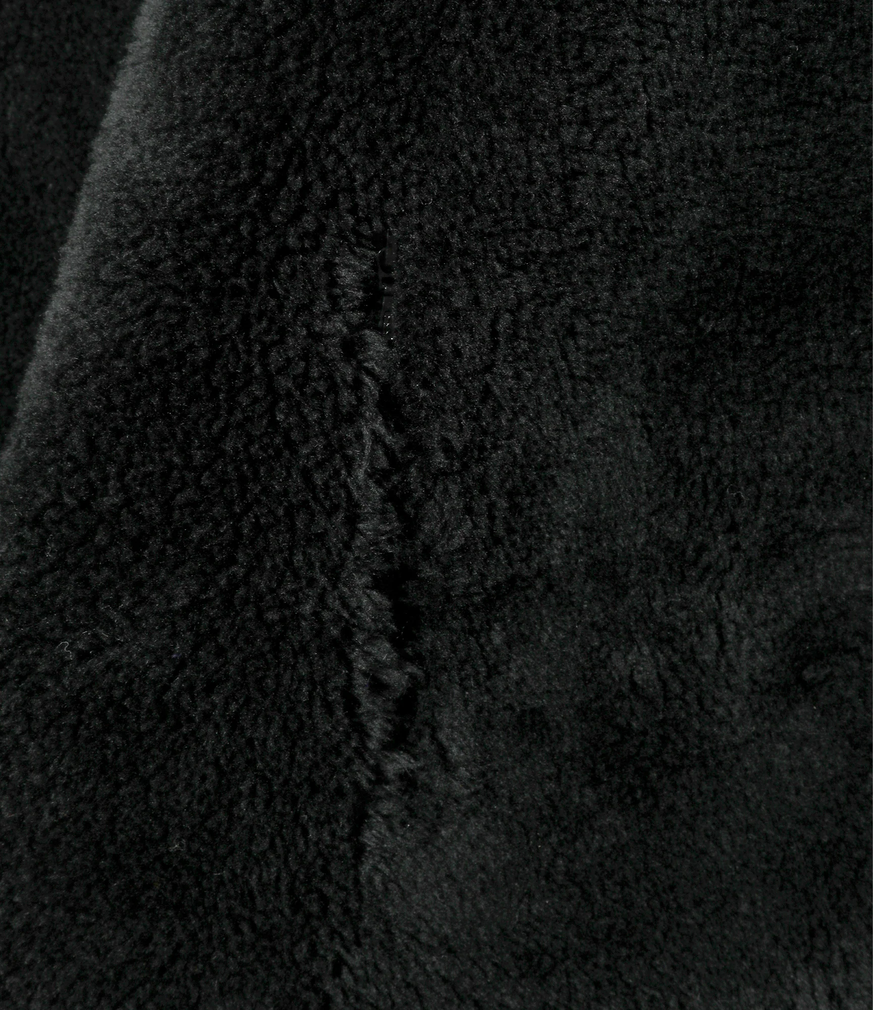 Faux Fur Jacket - Black - Acrylic Pile - Image 4