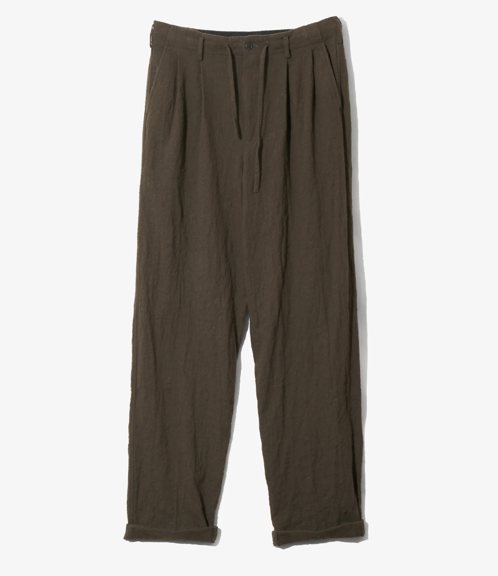 Hollywood Top Trouser - Olive - Slub Cloth