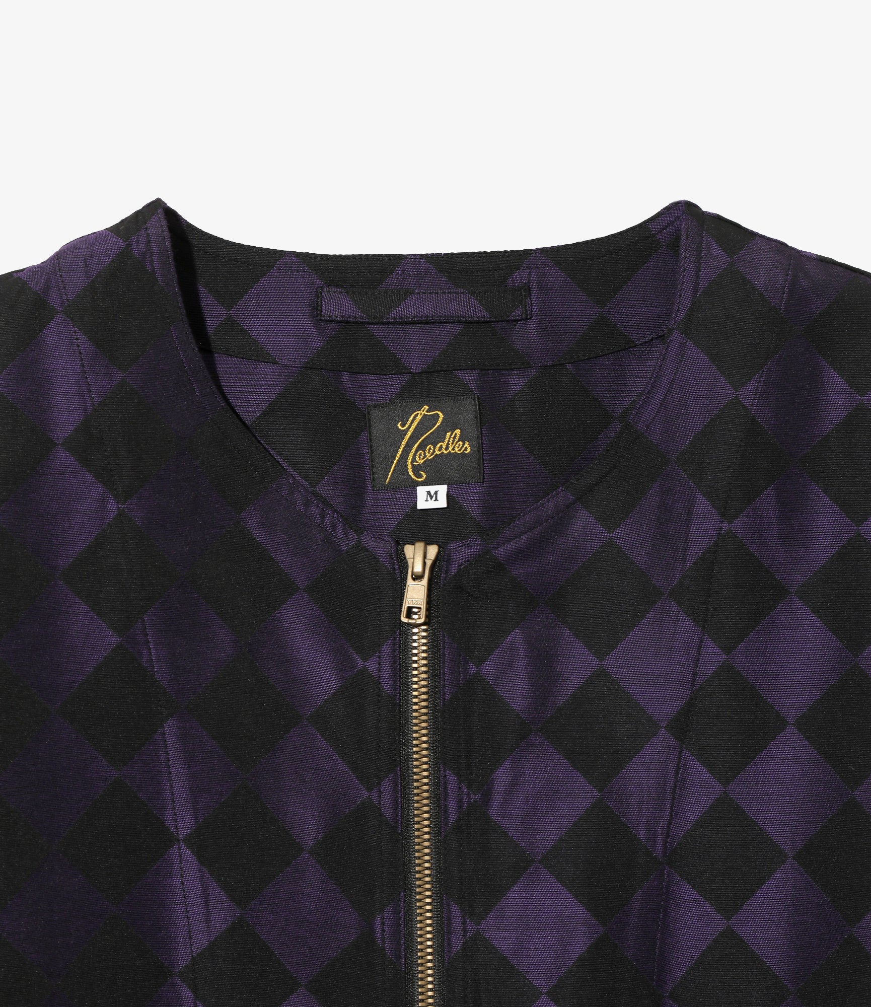 Needles Line Crew Jacket - Purple / Black- PE/R Argyle Jacquard - Image 2