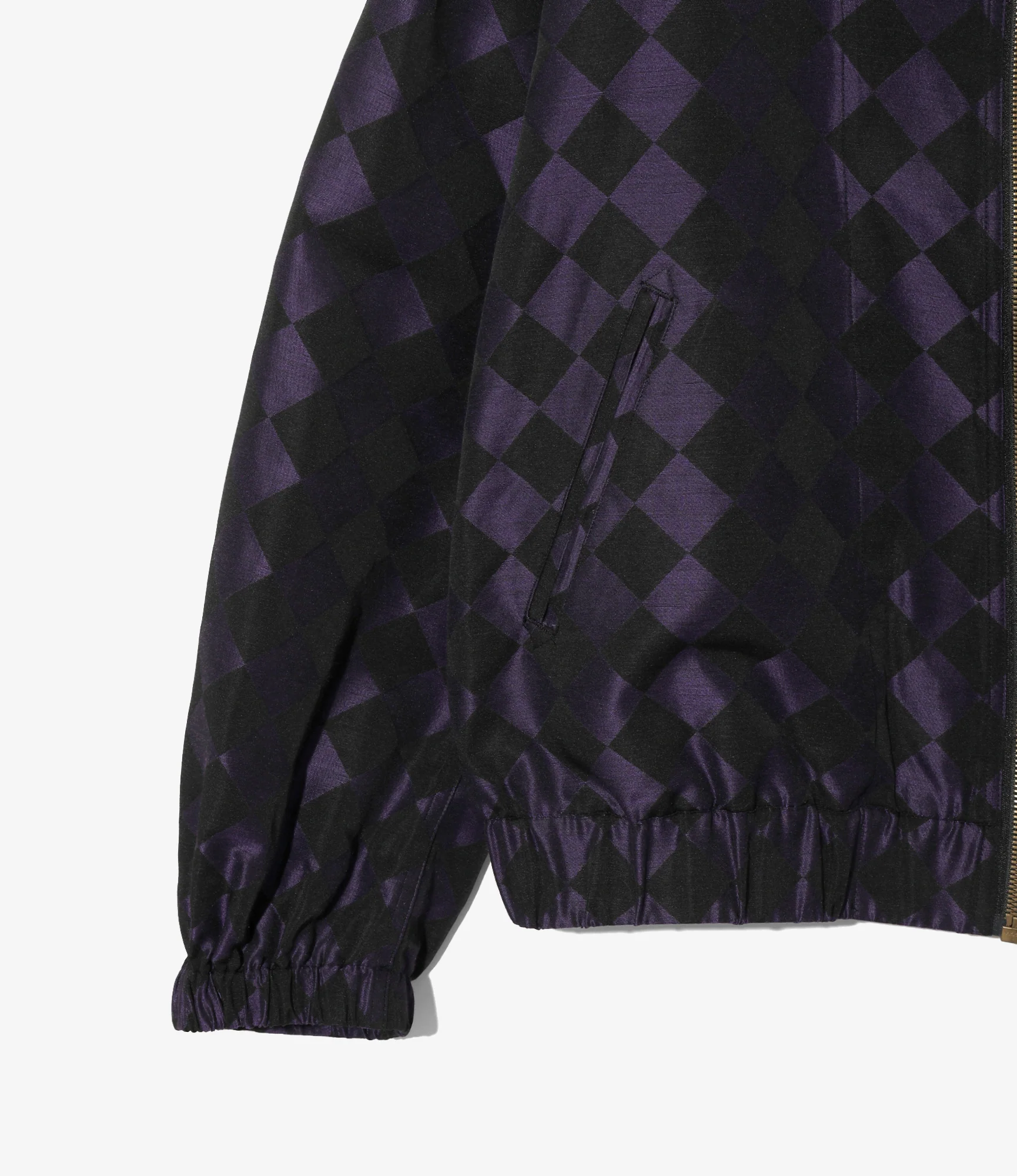 Needles Line Crew Jacket - Purple / Black- PE/R Argyle Jacquard - Image 3
