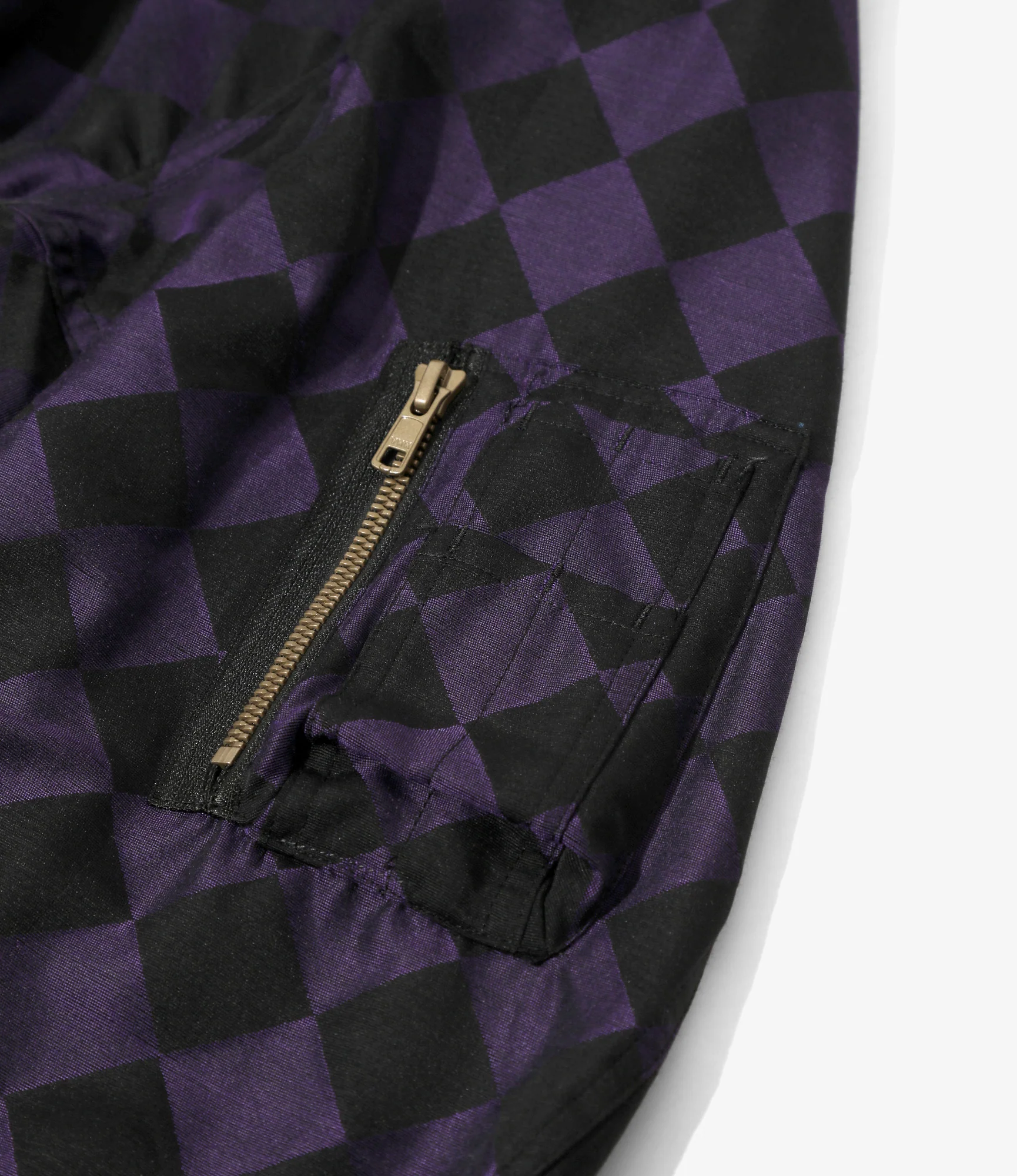Needles Line Crew Jacket - Purple / Black- PE/R Argyle Jacquard - Image 4