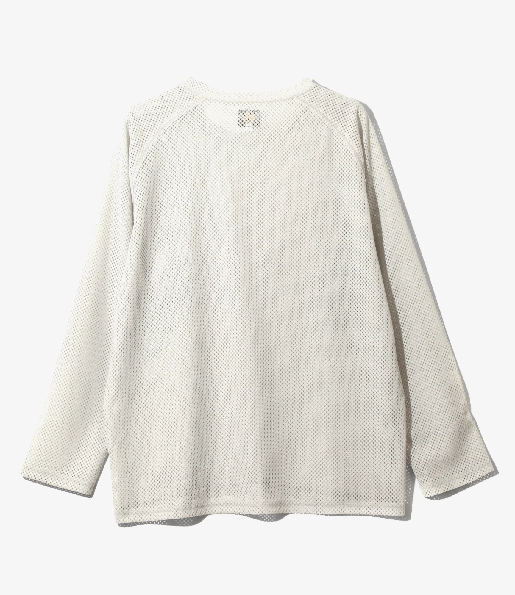L/S U-Neck Tee - Grey - Geometric Raschel Lace - Image 3