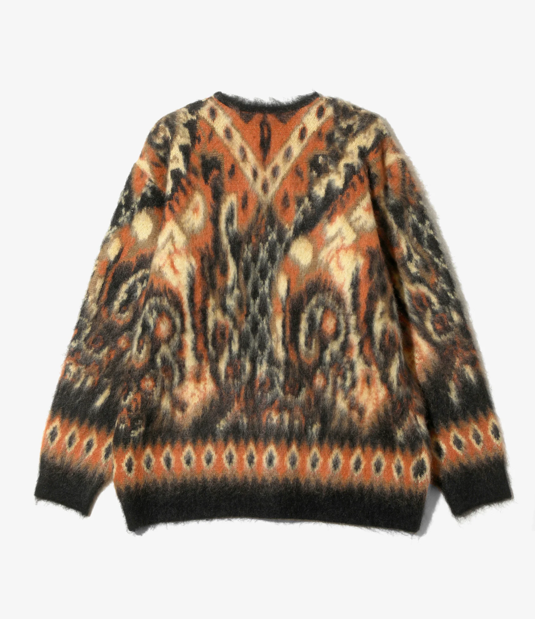Mohair Cardigan - Black - Paisley - Image 4