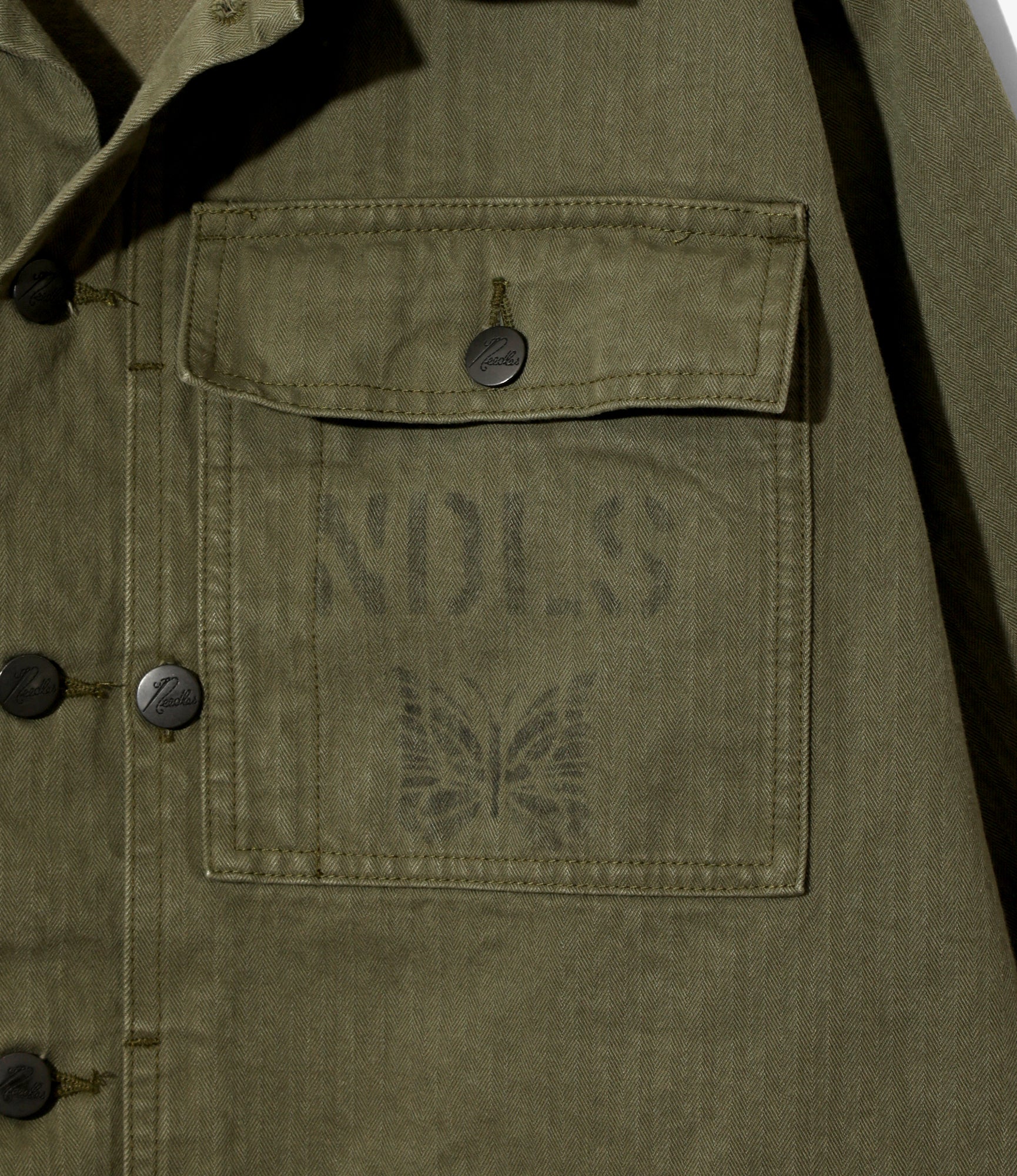 P-44 Jacket - Olive - Cotton Herringbone - Image 3