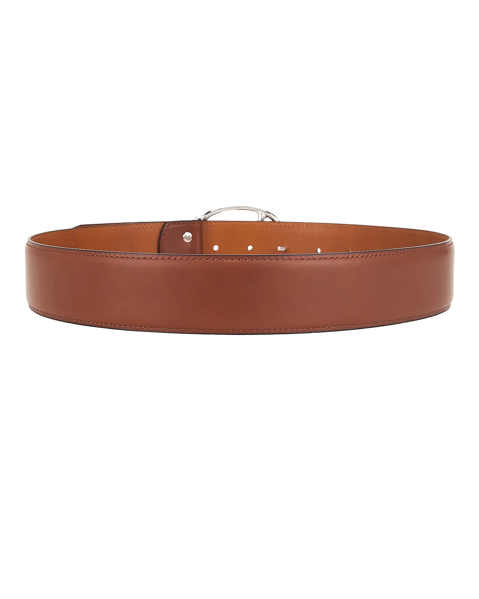Peace Buckle Belt - Brown - Steer Lthr - Image 2