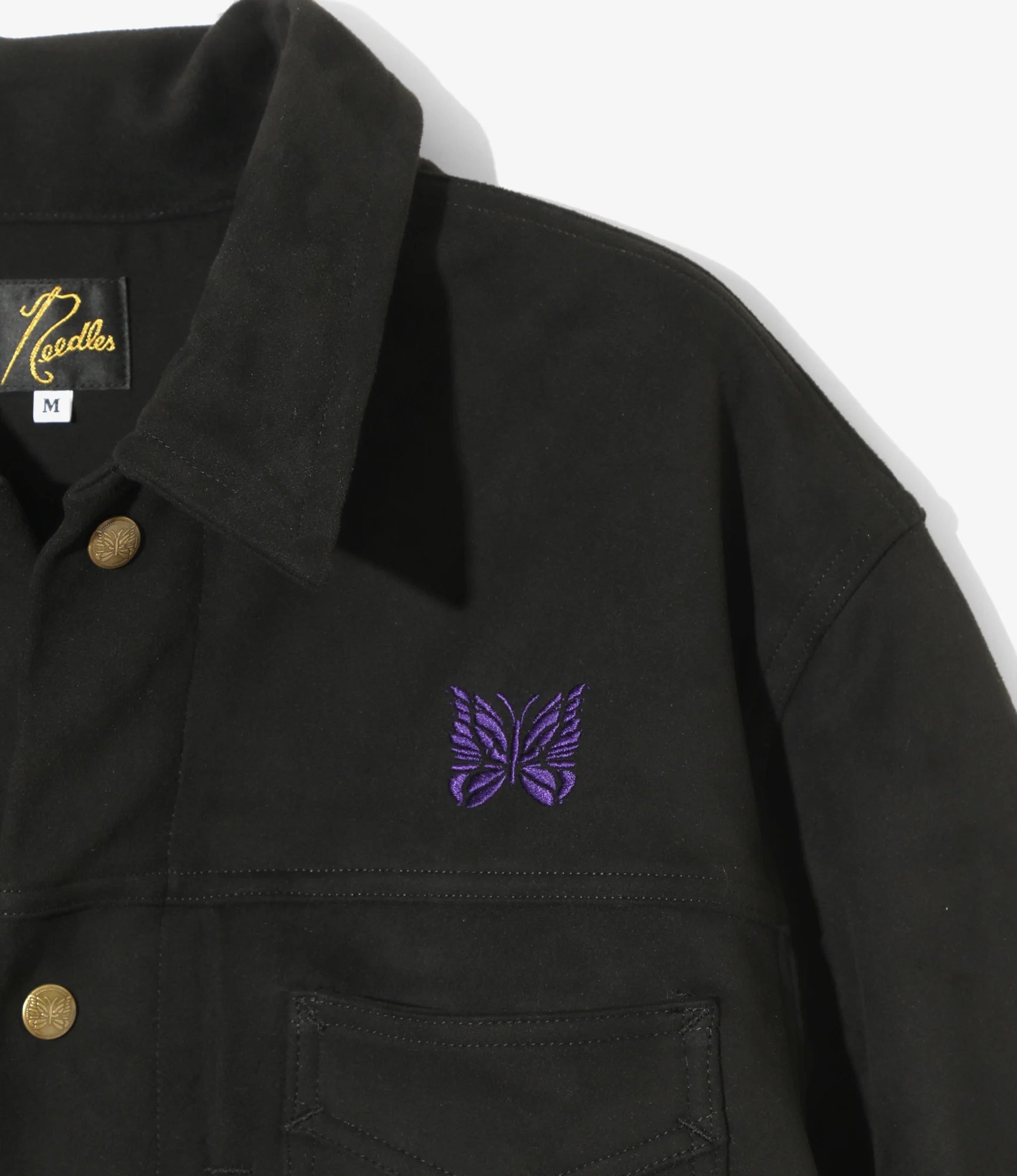 Penny Jean Jacket - Black - Synthetic Suede - Image 3
