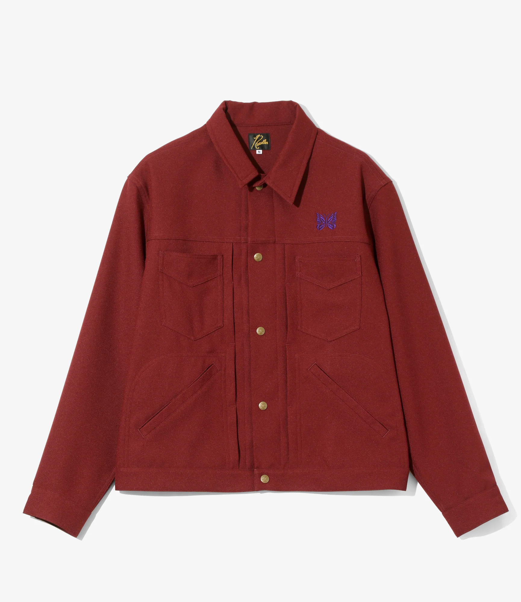 Penny Jean Jacket - Burgundy - Poly Twill