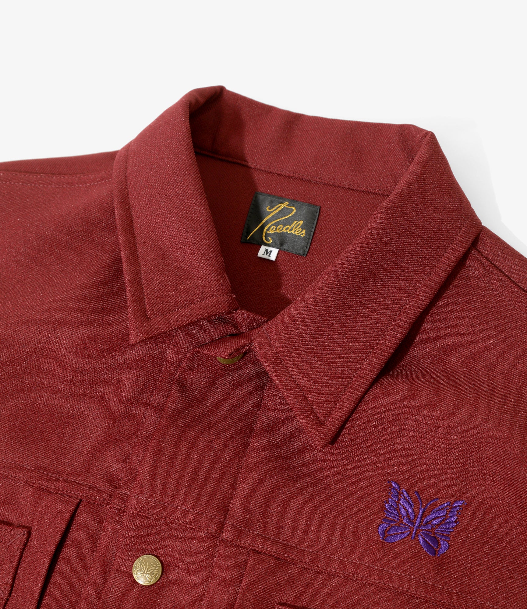 Penny Jean Jacket - Burgundy - Poly Twill - Image 3
