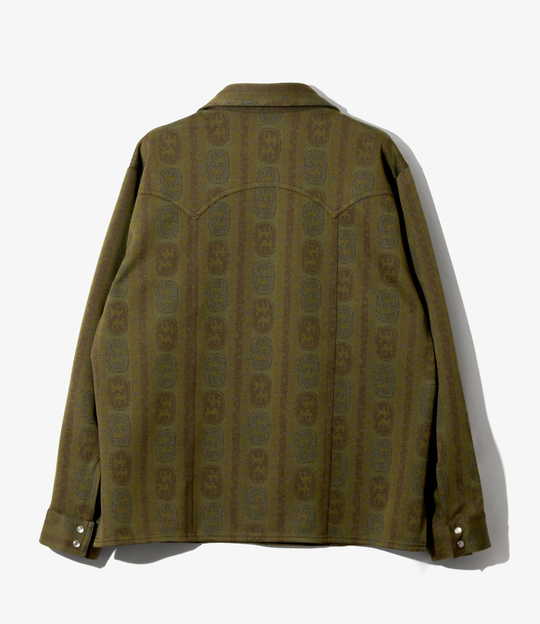 Saddleman Shirt - Olive - Poly Jacquard - Image 5