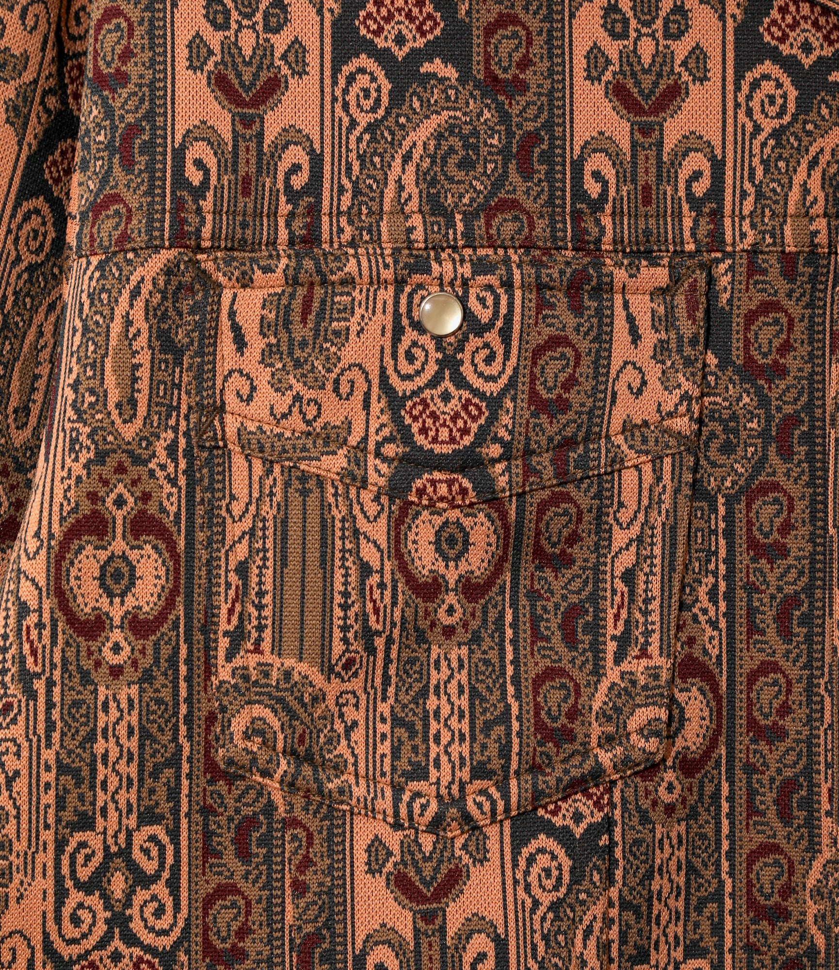 Women's Saddleman Shirt - Orange - Poly Jacquard - Image 3