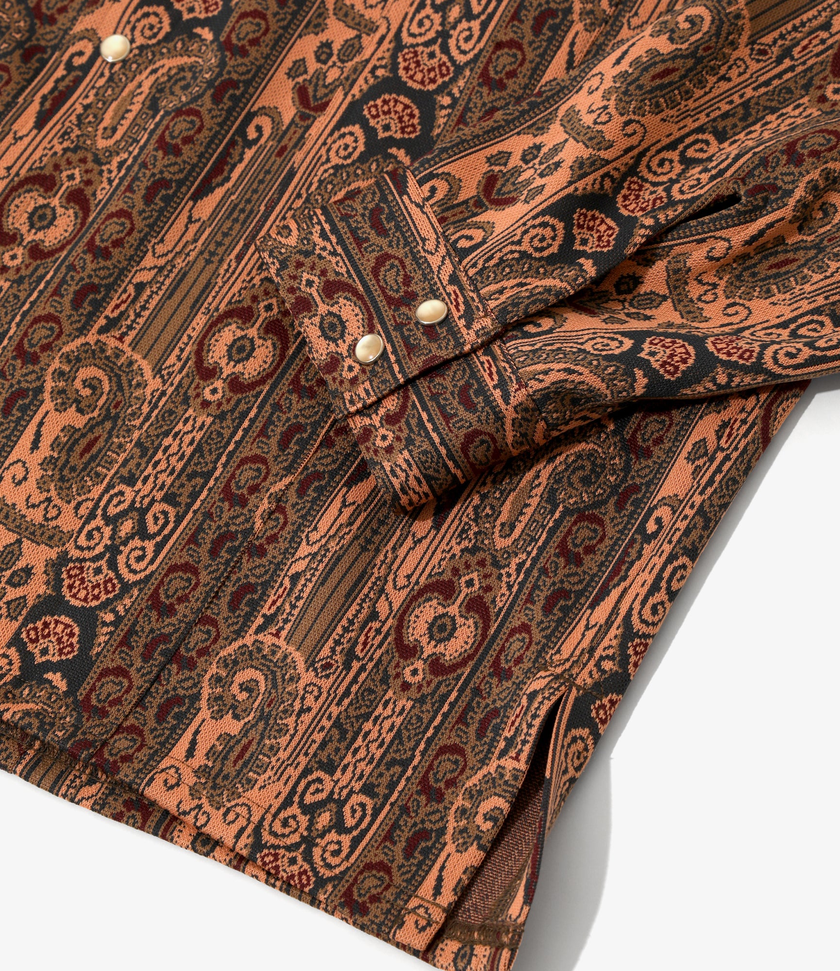 Women's Saddleman Shirt - Orange - Poly Jacquard - Image 4