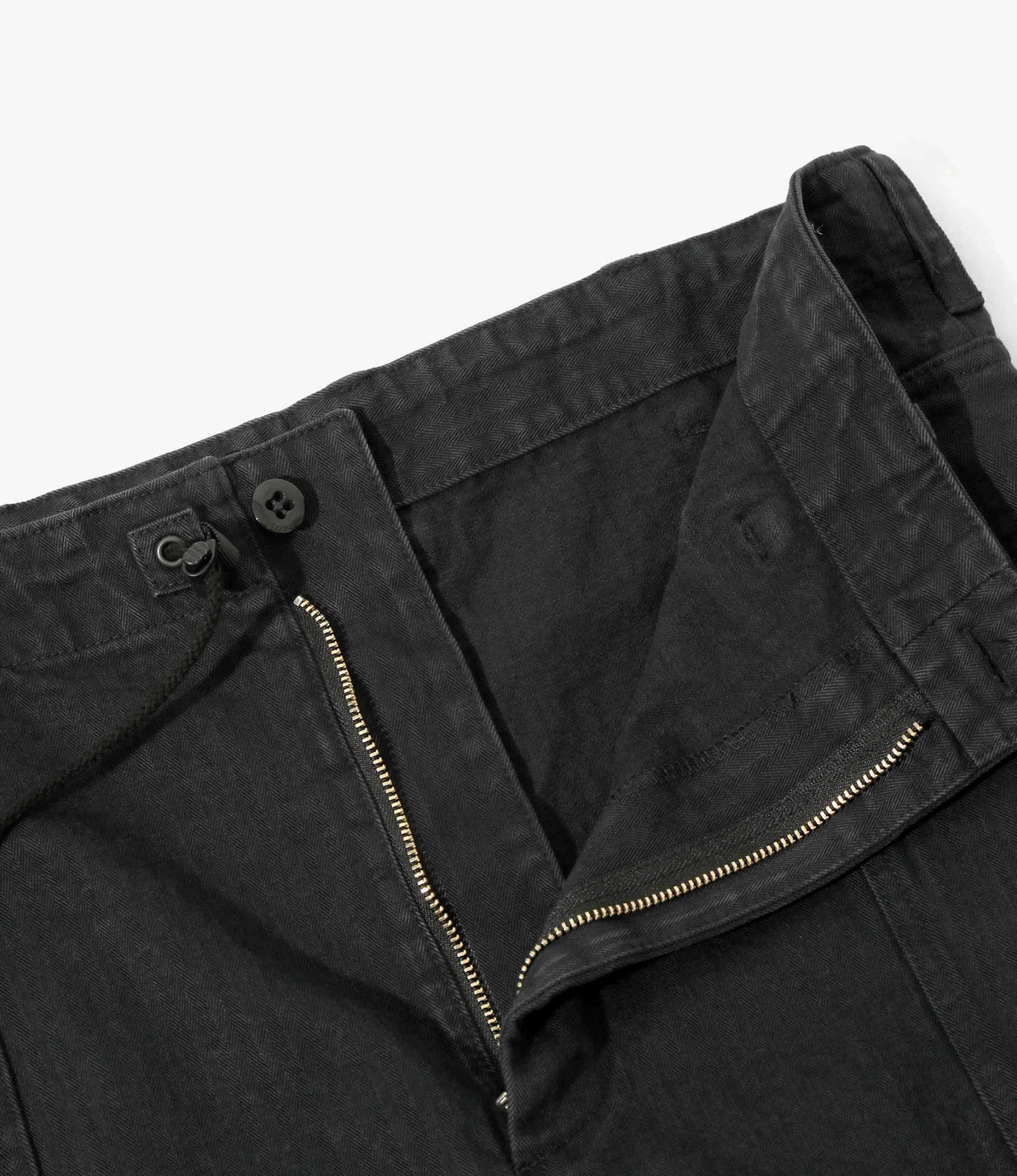 String Field Pant - Black - Cotton Herringbone - Image 3