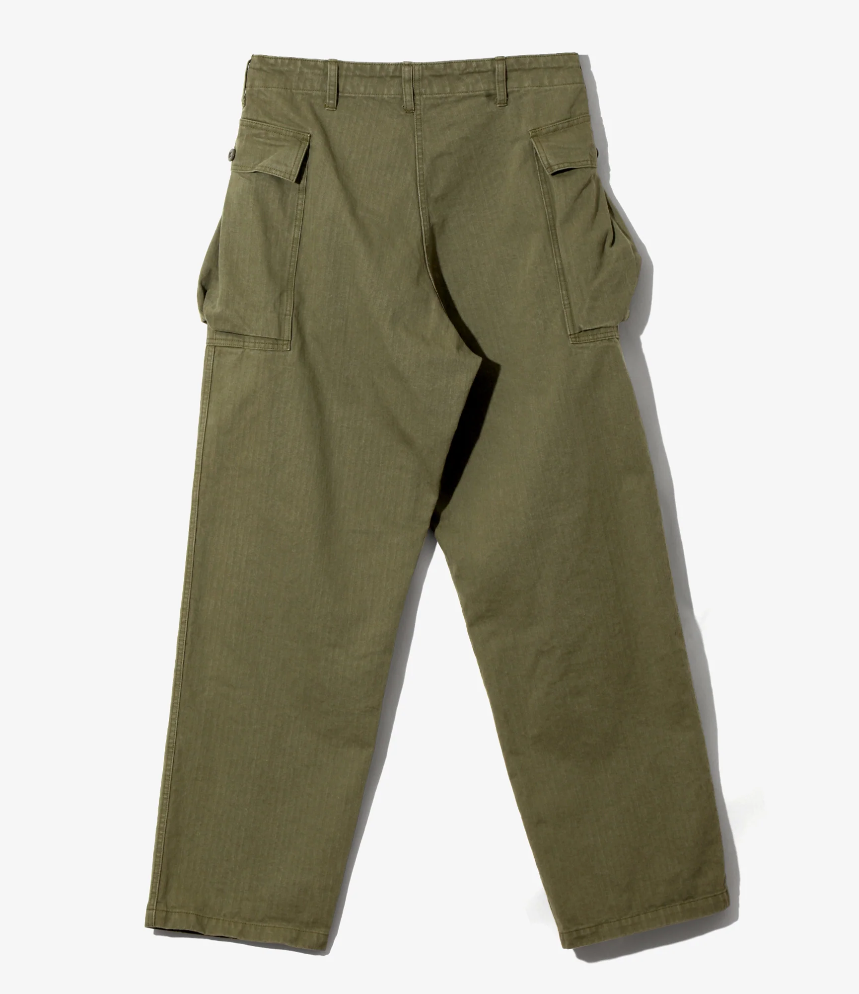 String Field Pant - Olive - Cotton Herringbone - Image 4