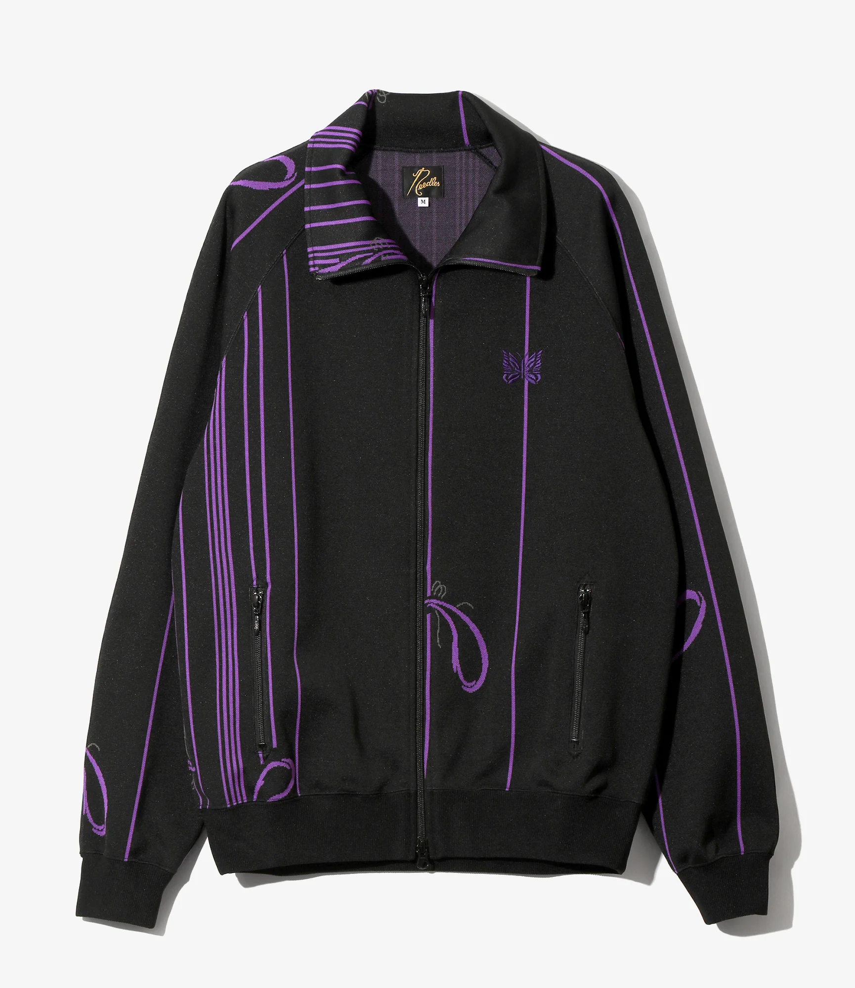 Track Jacket - Black - Poly Jacquard