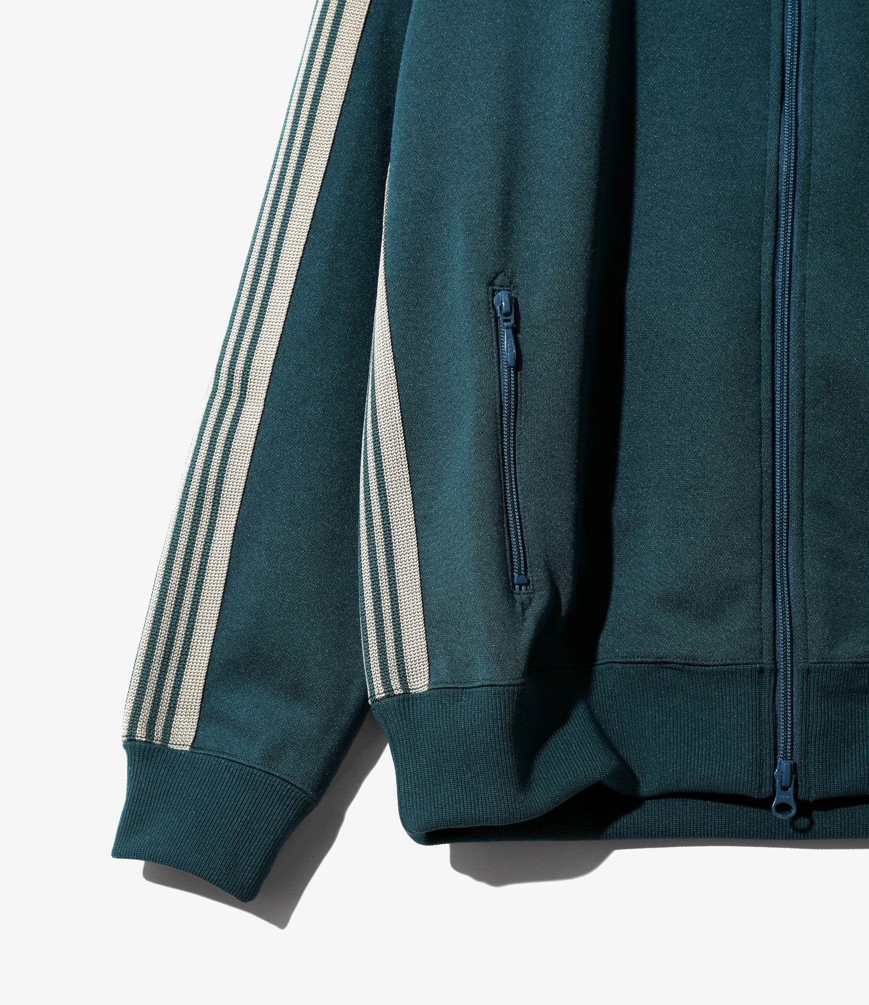 Women's Track Jacket - Green - Poly Smooth - Image 3