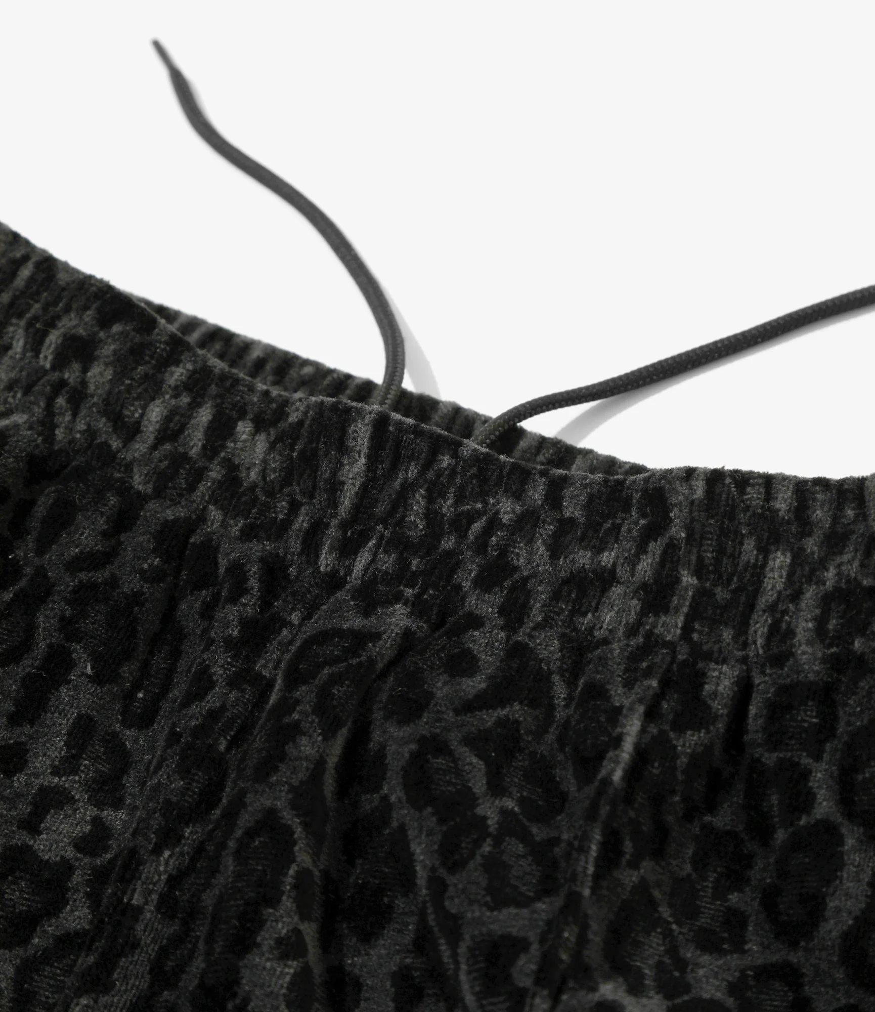 Track Pant - Black - Leopard Velour - Image 3