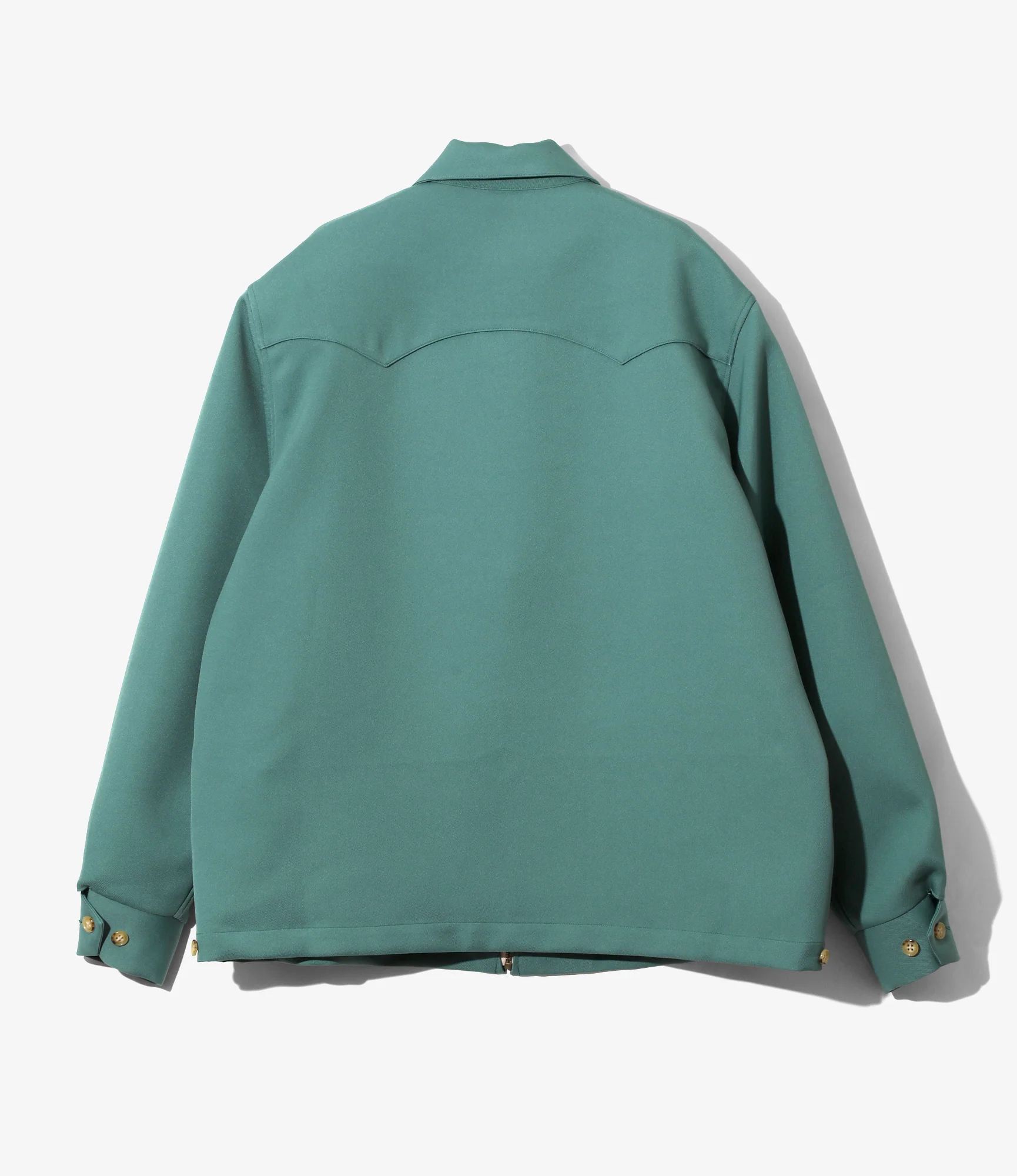 Western Work Jacket - Green - Poly Twill - Image 5