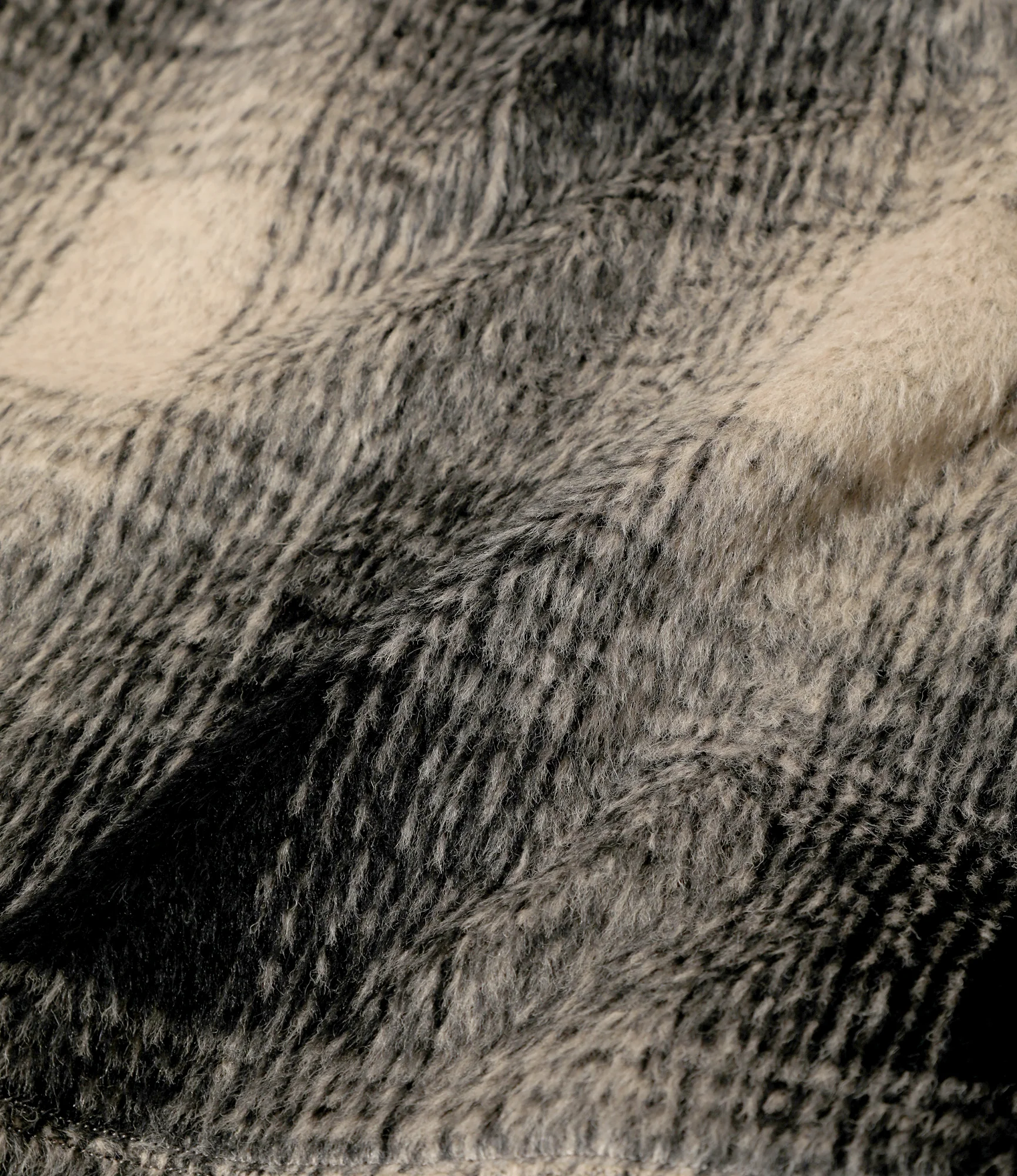 Women's Balloon Skirt - Plaid - Alpaca Shaggy - Image 4