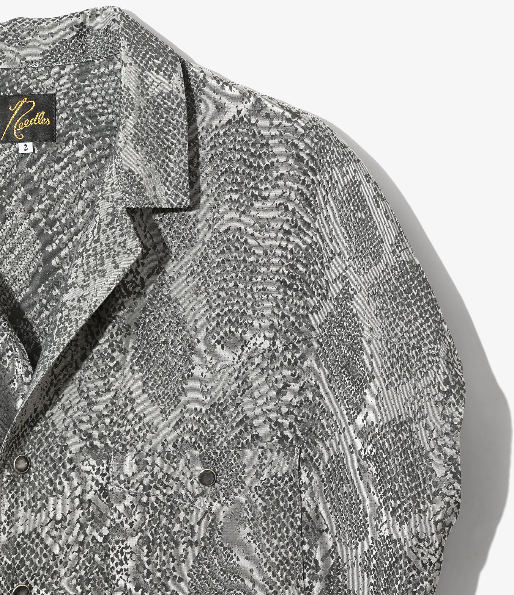 Women's Cowboy French Sleeve Blouse - Python Jacquard - Image 2