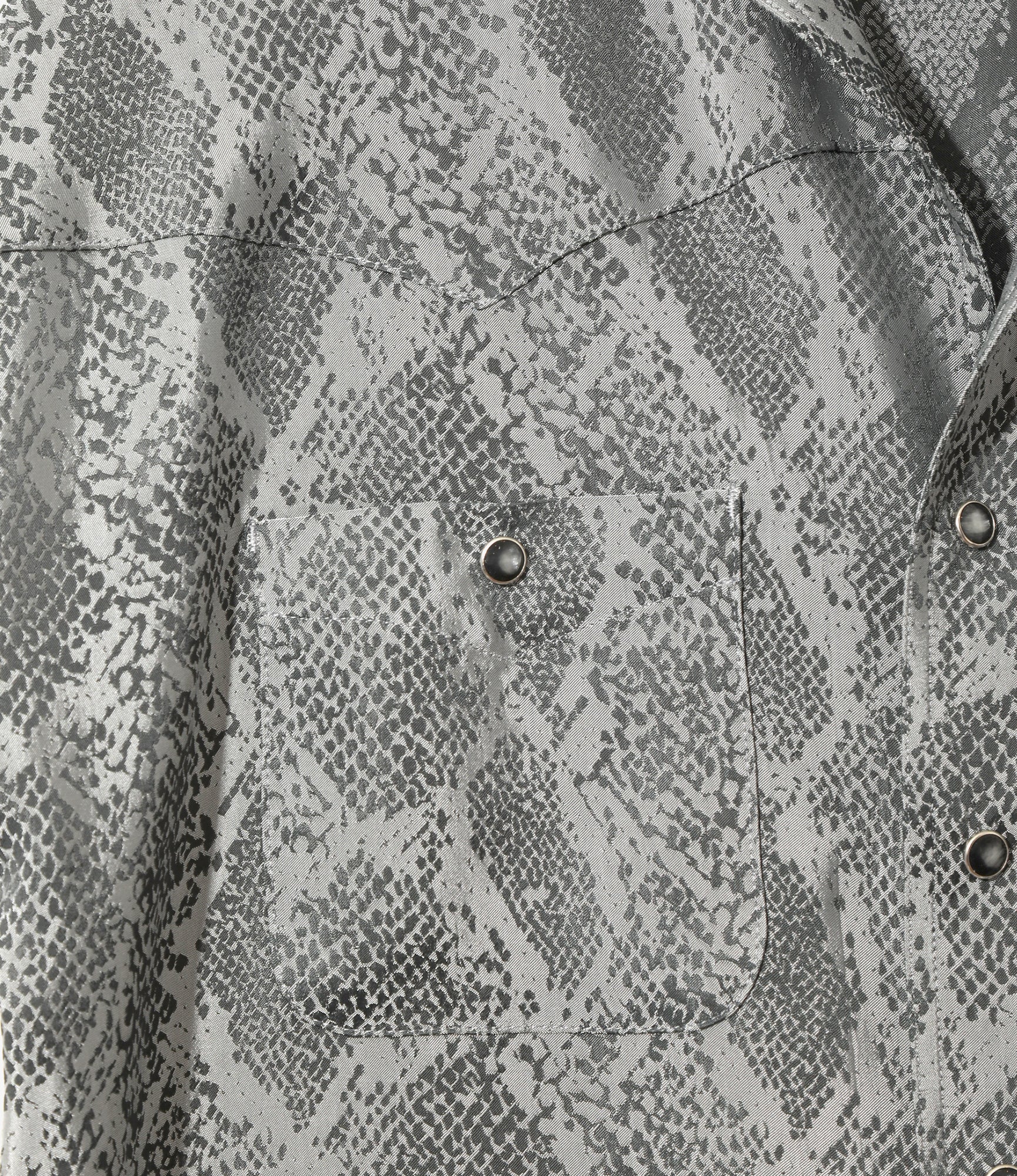 Women's Cowboy French Sleeve Blouse - Python Jacquard - Image 3