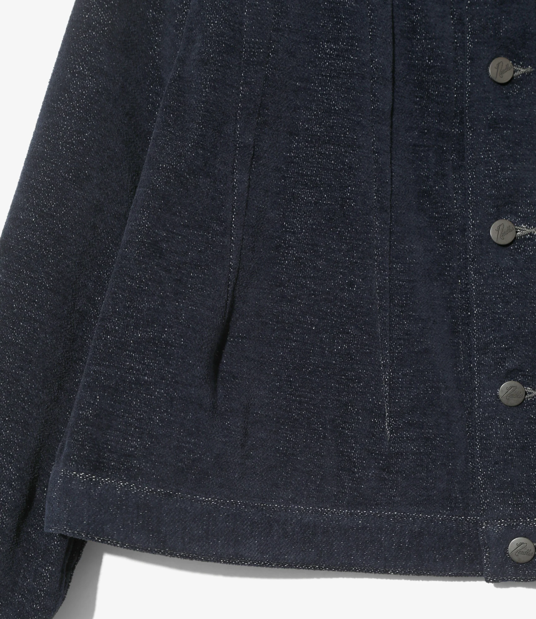 Women's Darts Jean Jacket - Navy - Cotton / Washi Chenille - Image 3