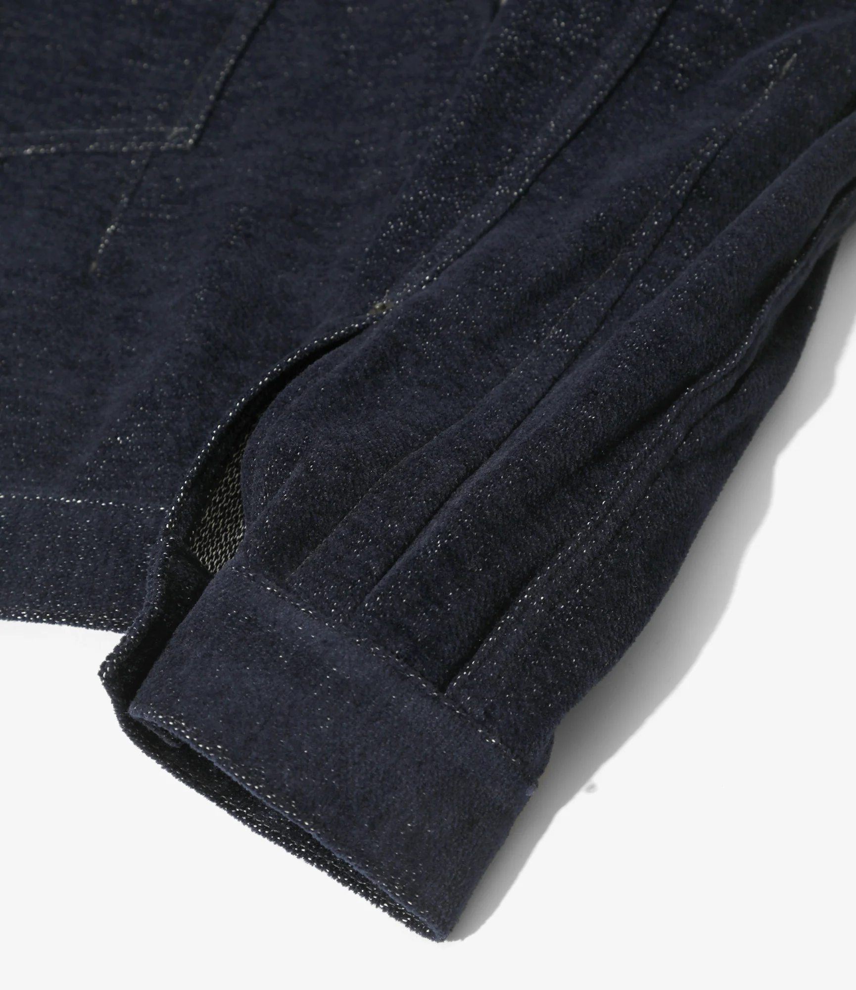 Women's Darts Jean Jacket - Navy - Cotton / Washi Chenille - Image 4