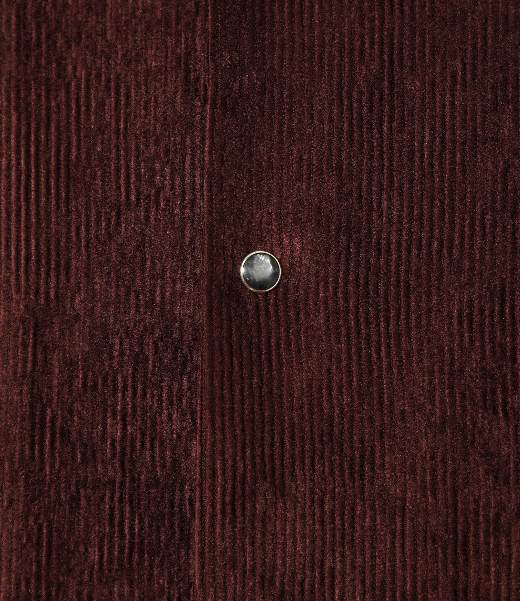 Women's Fringe Open Collar Shirt Dress - Burgundy - Rayon Corduroy - Image 3