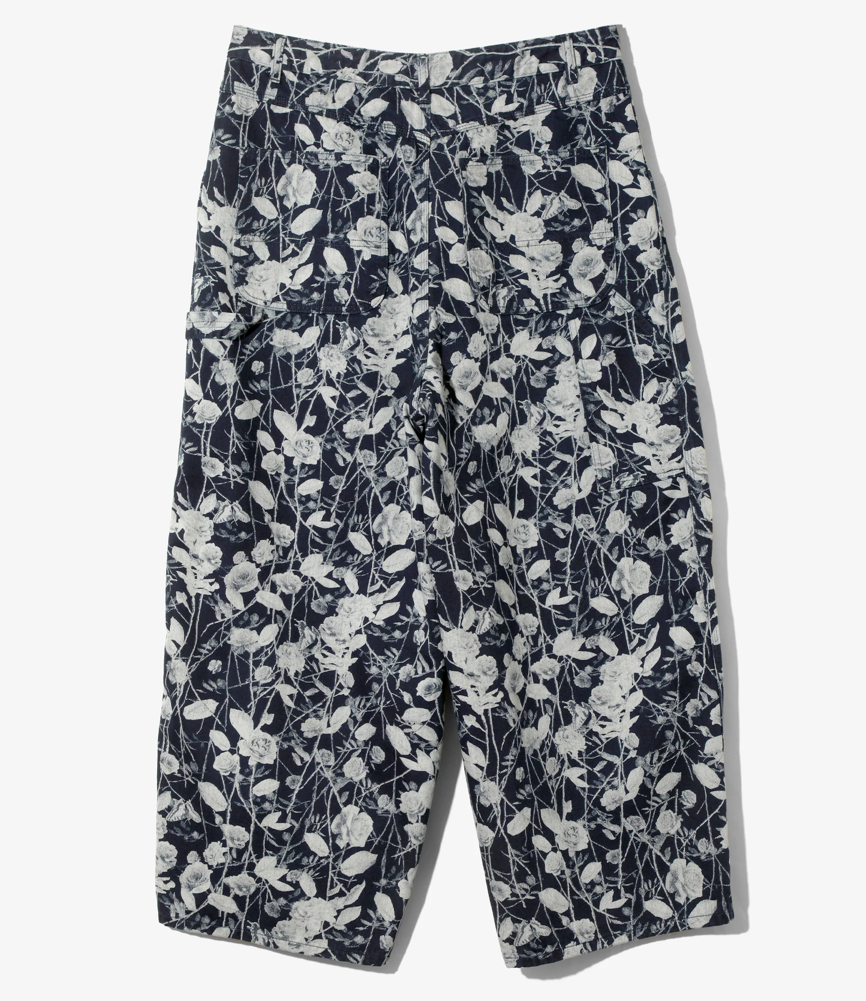 Women's H.D. Painter Pant - Indigo - 10oz Denim / Rose Printed - Image 5